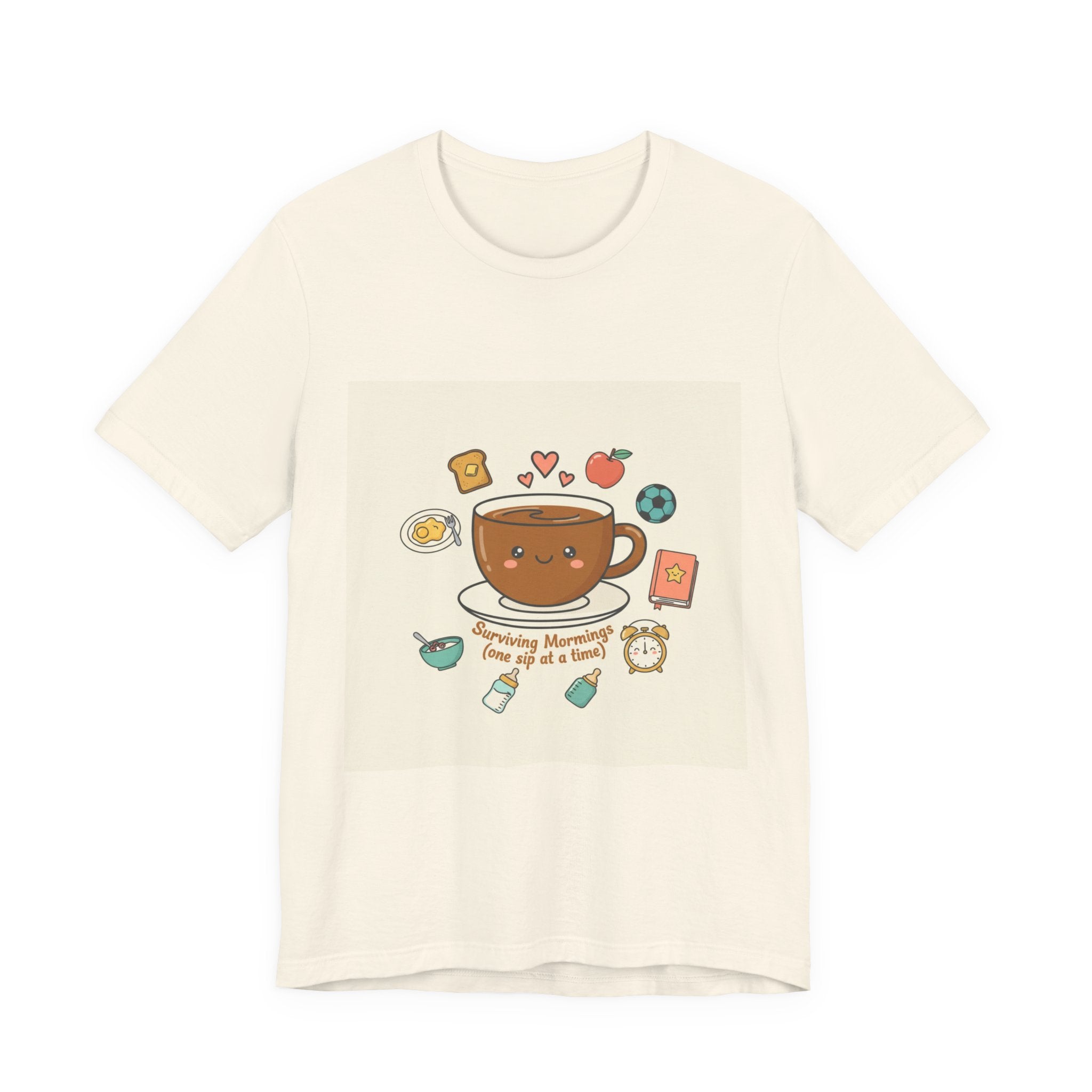 Morning Chaos Coffee & Kids Tee | mom life tee, tired parent shirt