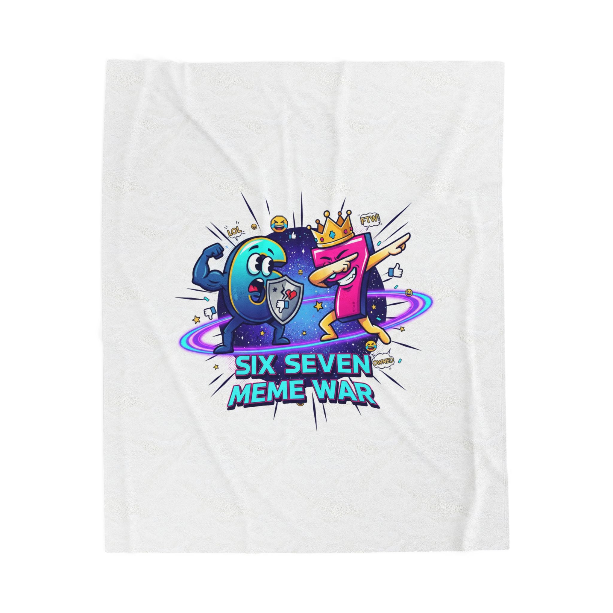 Six Seven Meme War Blanket | Legendary Internet Battle Plush Throw
