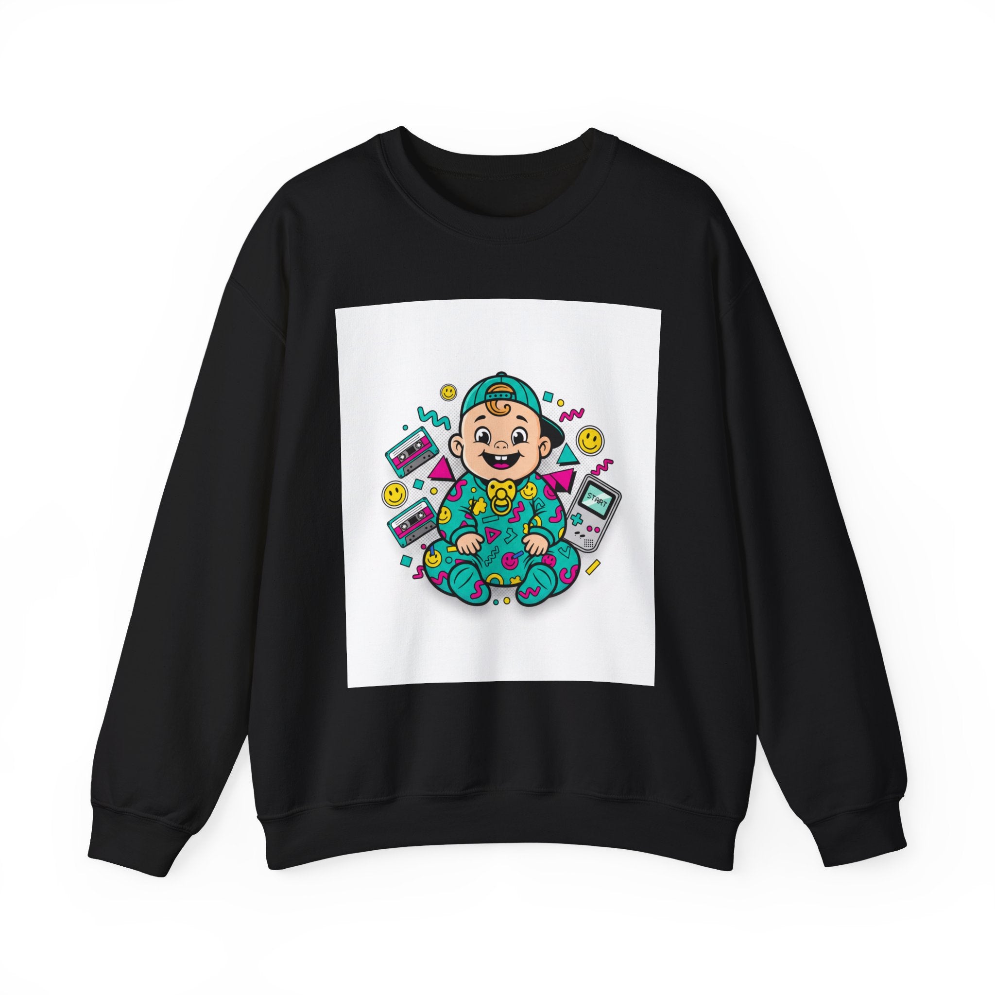 Retro Gamer Baby Crewneck Sweatshirt — Cute Arcade Controller Design