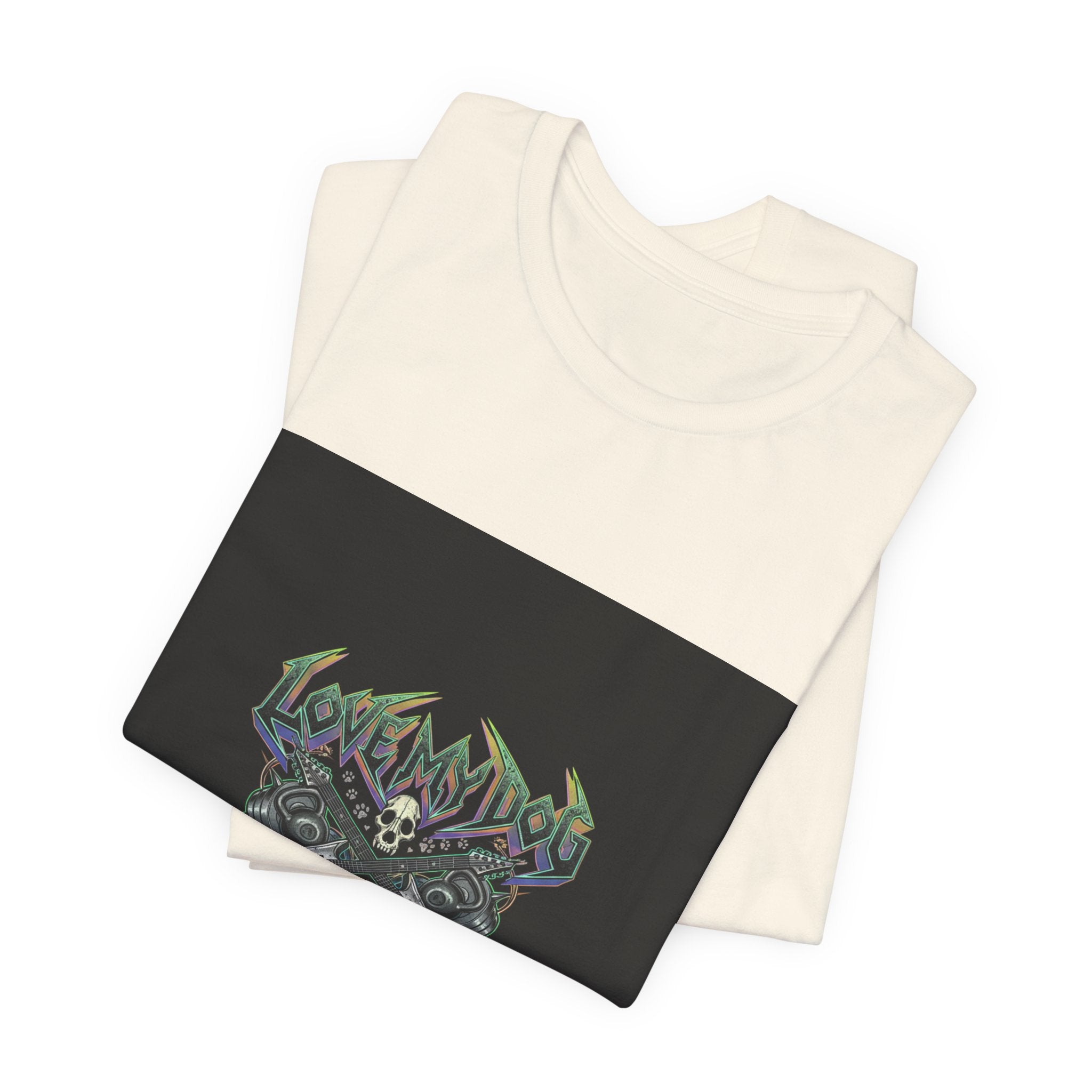 Love My Dog T-Shirt | Rock & Roll Dog Mom Dad Graphic Tee