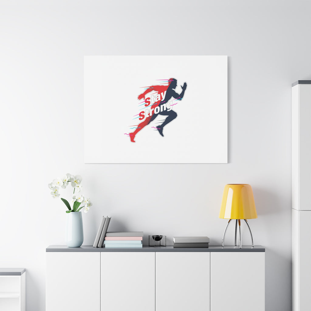 Stay Strong Runner Canvas | Fitness Motivation, Gym Wall Art