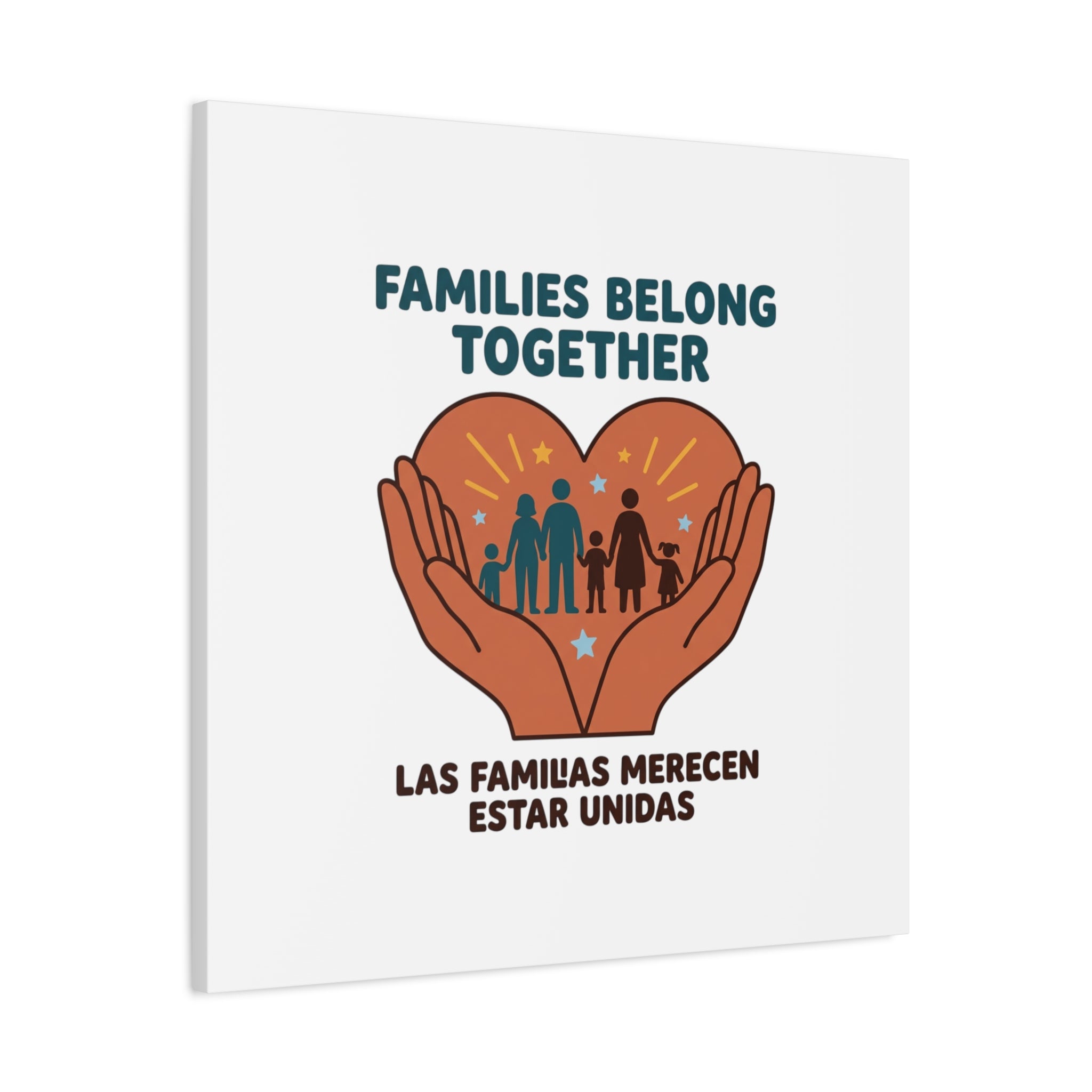 Families Belong Together Canvas | Family Unity, Bilingual Solidarity