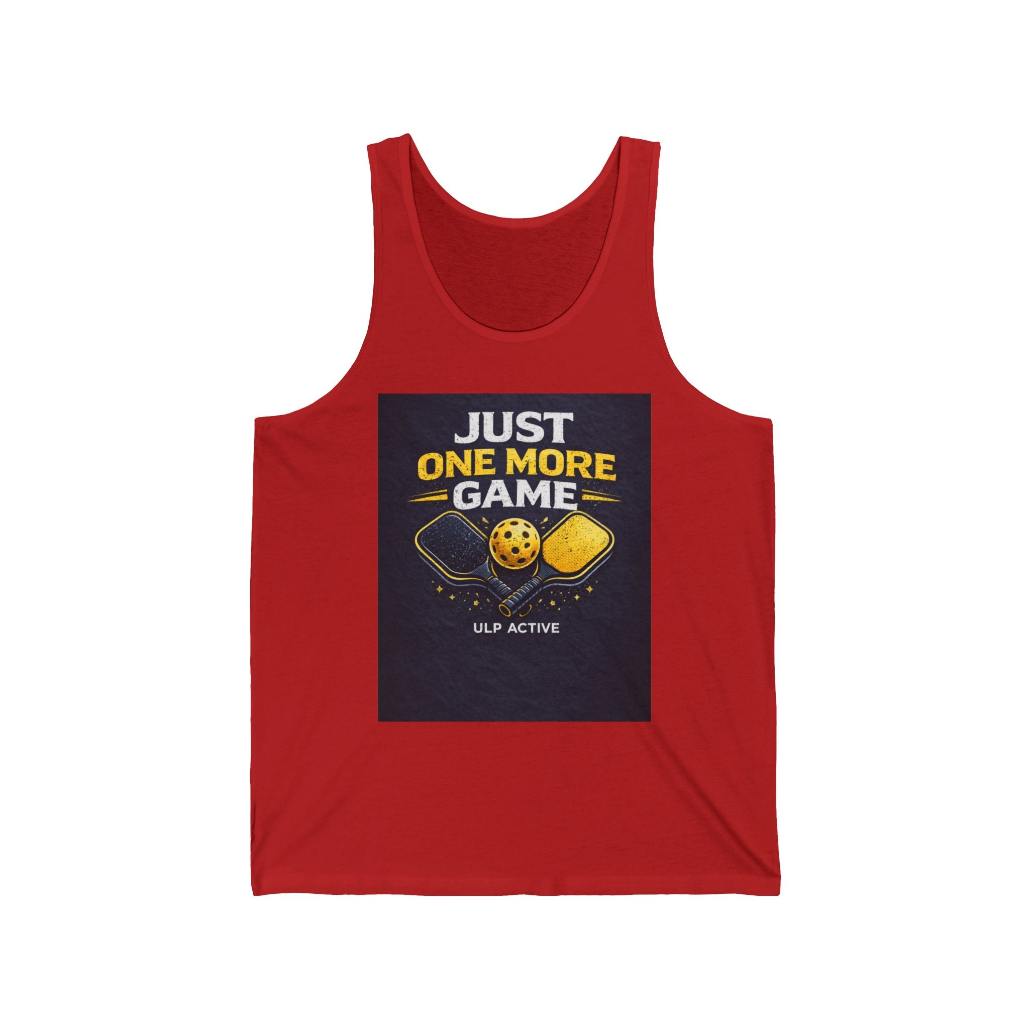 ULP Active Pickleball Tank Top Just One More Game— Play • Connect • Grow Athletic Jersey