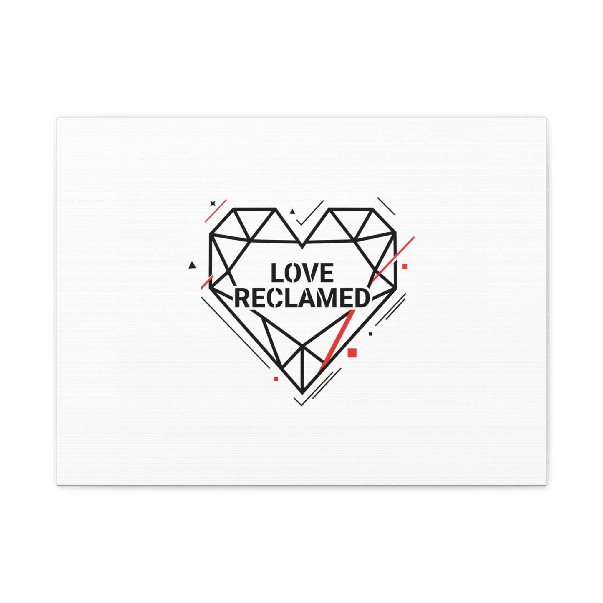 Love Reclaimed Canvas | modern heart design, minimalist love icon