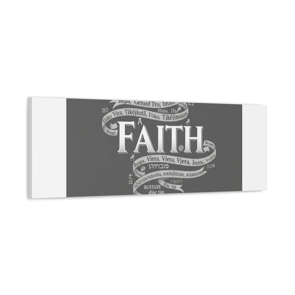 handwritten faith ribbon Canvas | sketch aesthetic, doodle design