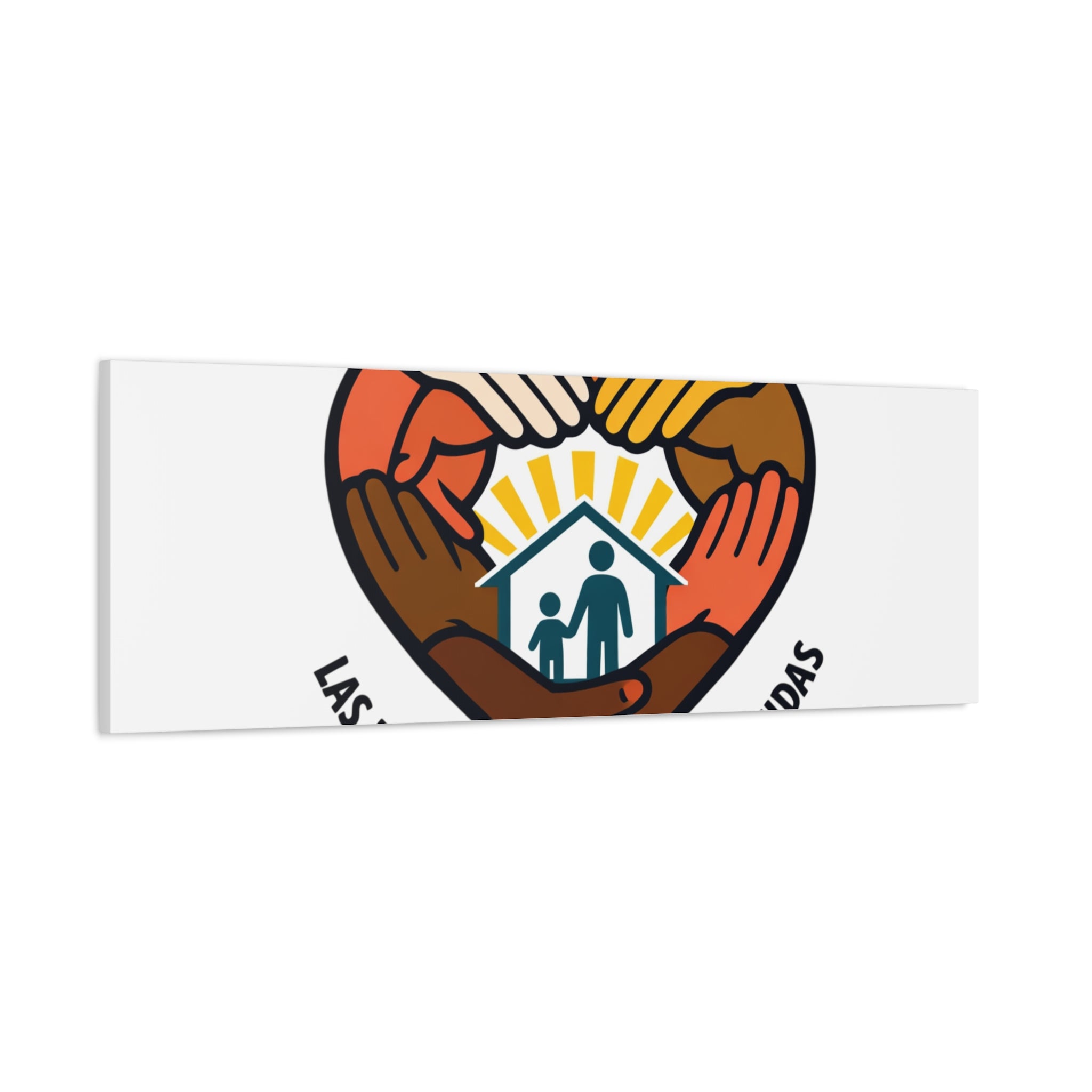 Families Belong Together Canvas, family unity solidarity, bilingual inclusive decor