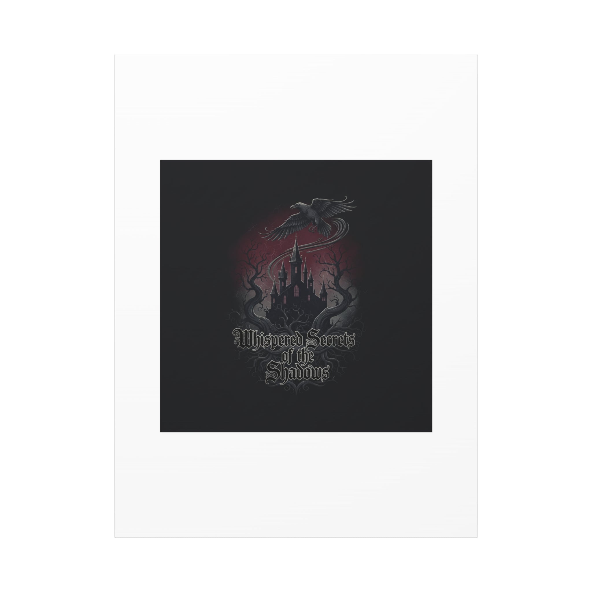 Whispered Secrets of the Shadows Castle Wall Art, Matte Canvas | Gothic Medieval Decor