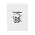 Heavy Metal Wellness Skull Self-Care Blanket | gothic wellness quote