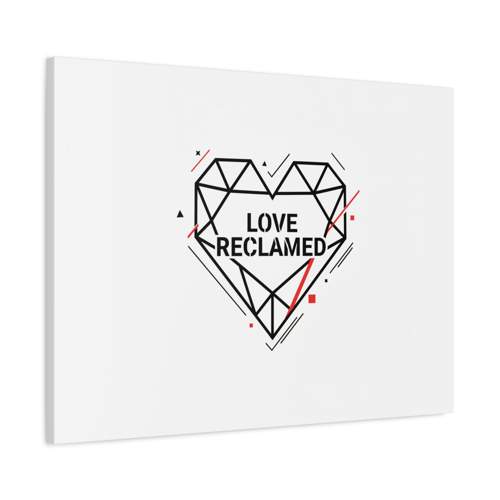 Love Reclaimed Canvas | modern heart design, minimalist love icon