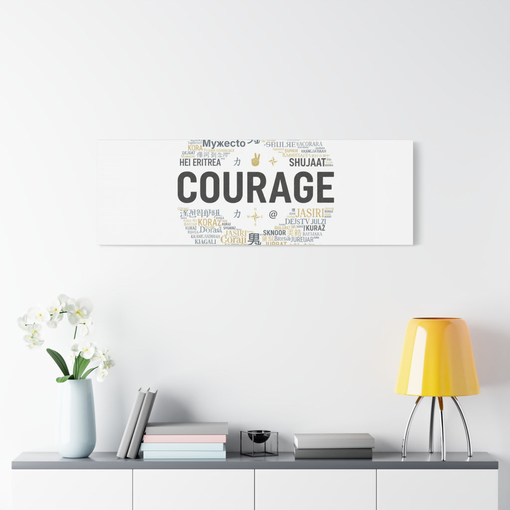 Courage Word Cloud Canvas | Fresh-Start Minimalism art print
