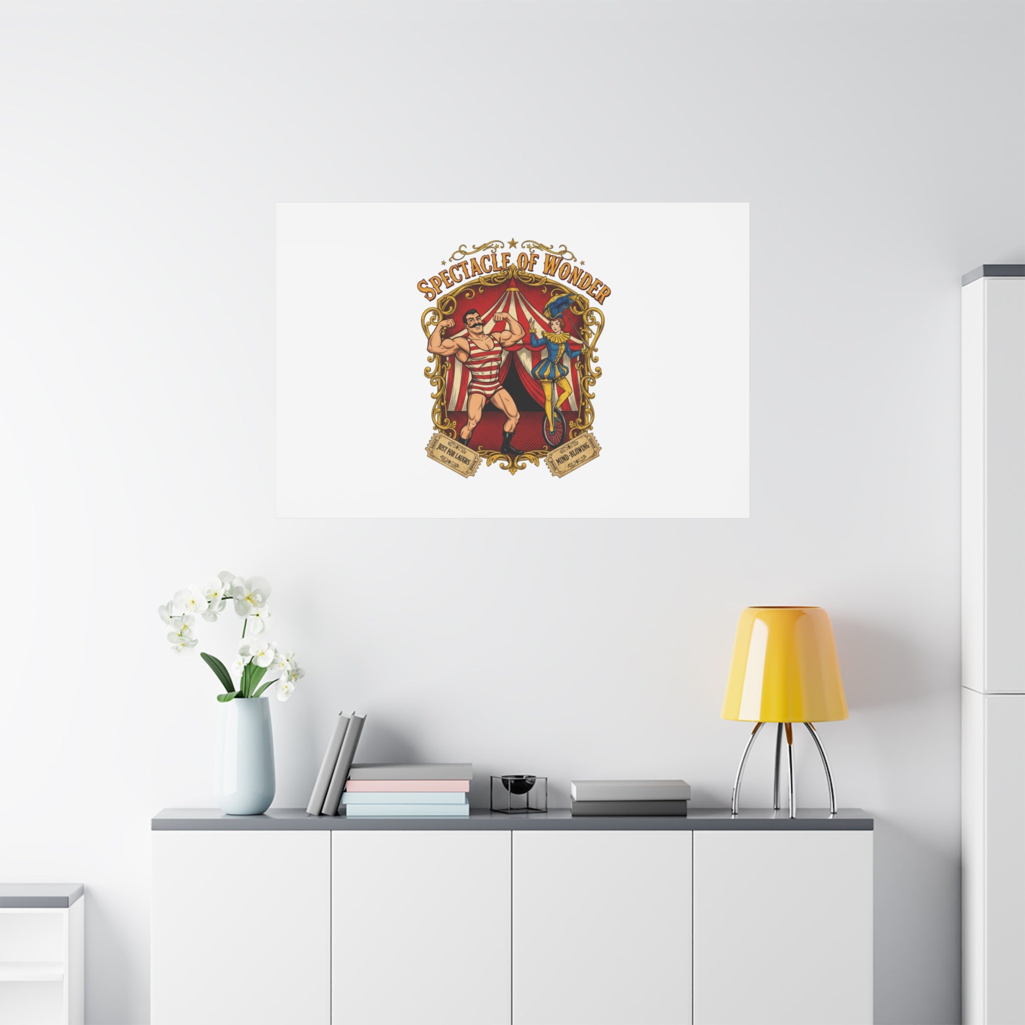 Spectacle of Wonder Circus Art Print, Canvas | Vintage Carnival Design