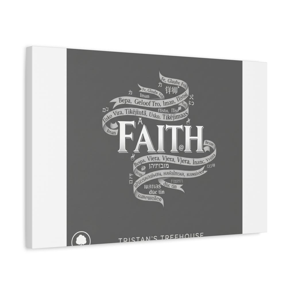 handwritten faith ribbon Canvas | sketch aesthetic, doodle design