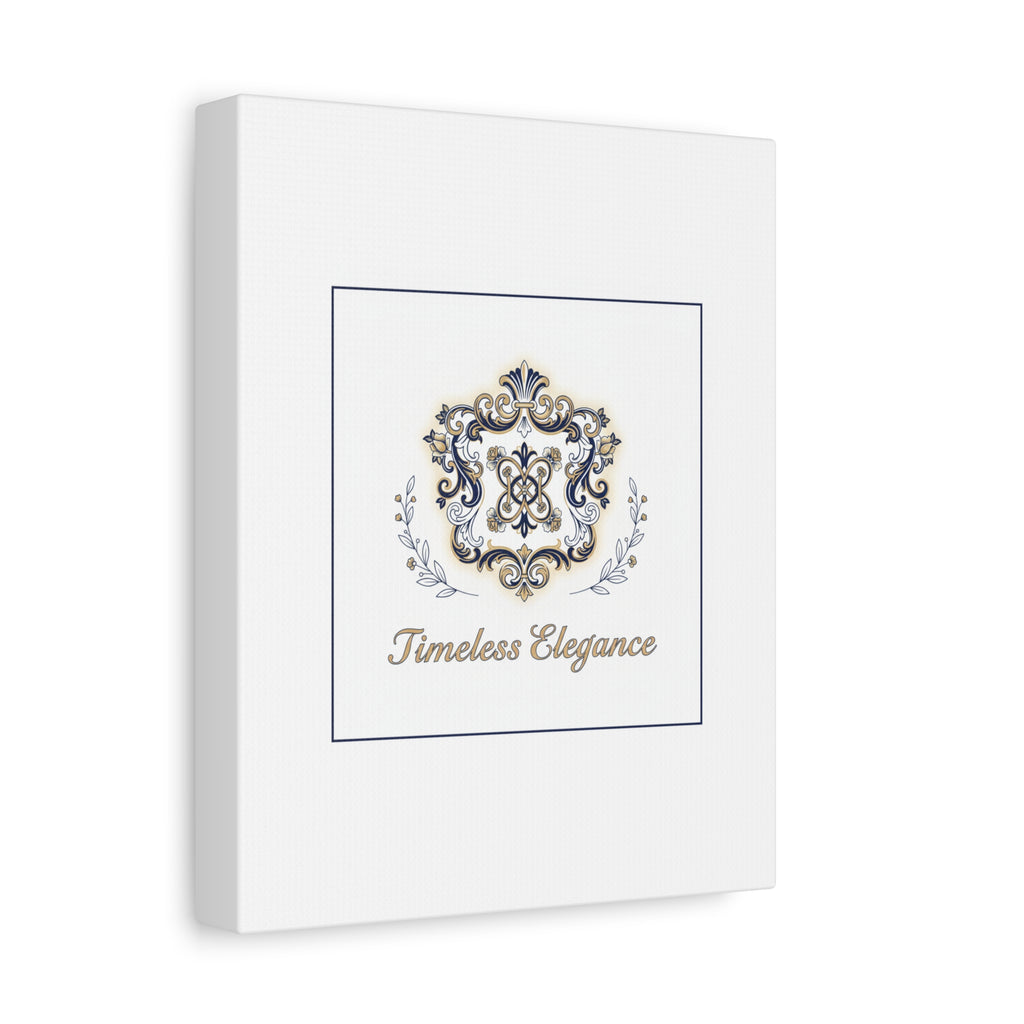 Ornate Brooch Emblem Canvas | Vintage Formalwear Accents, Baroque Print