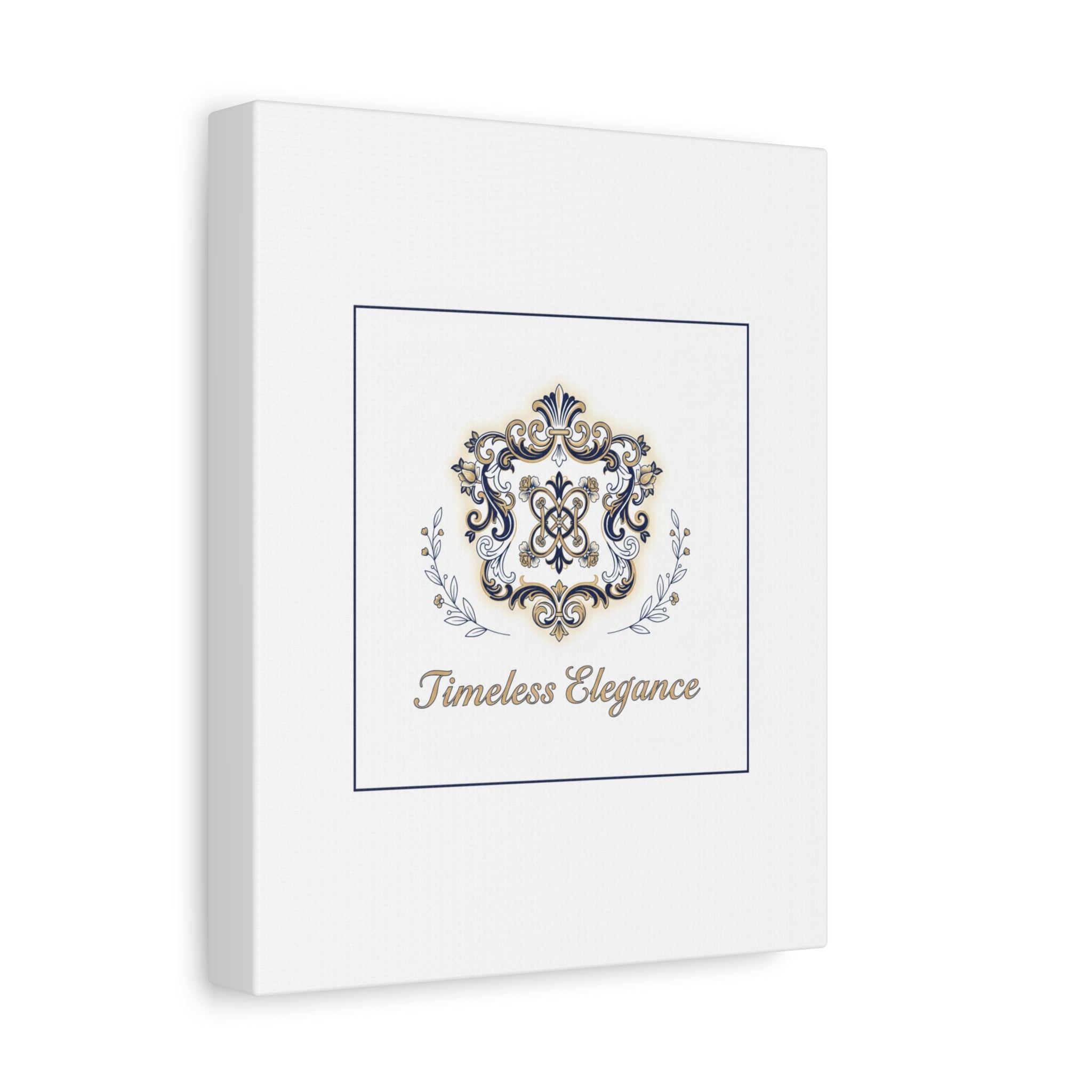 Ornate Brooch Emblem Canvas | Vintage Formalwear Accents, Baroque Print