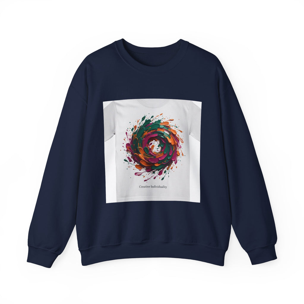 Painterly Abstract Floral Swirl Sweatshirt | artsy brushstroke apparel