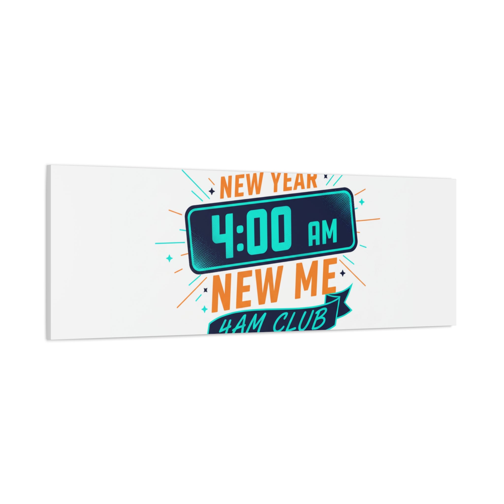 4AM Club New Year Graphic Canvas | Holiday Party Novelty, Festive New Year Decor