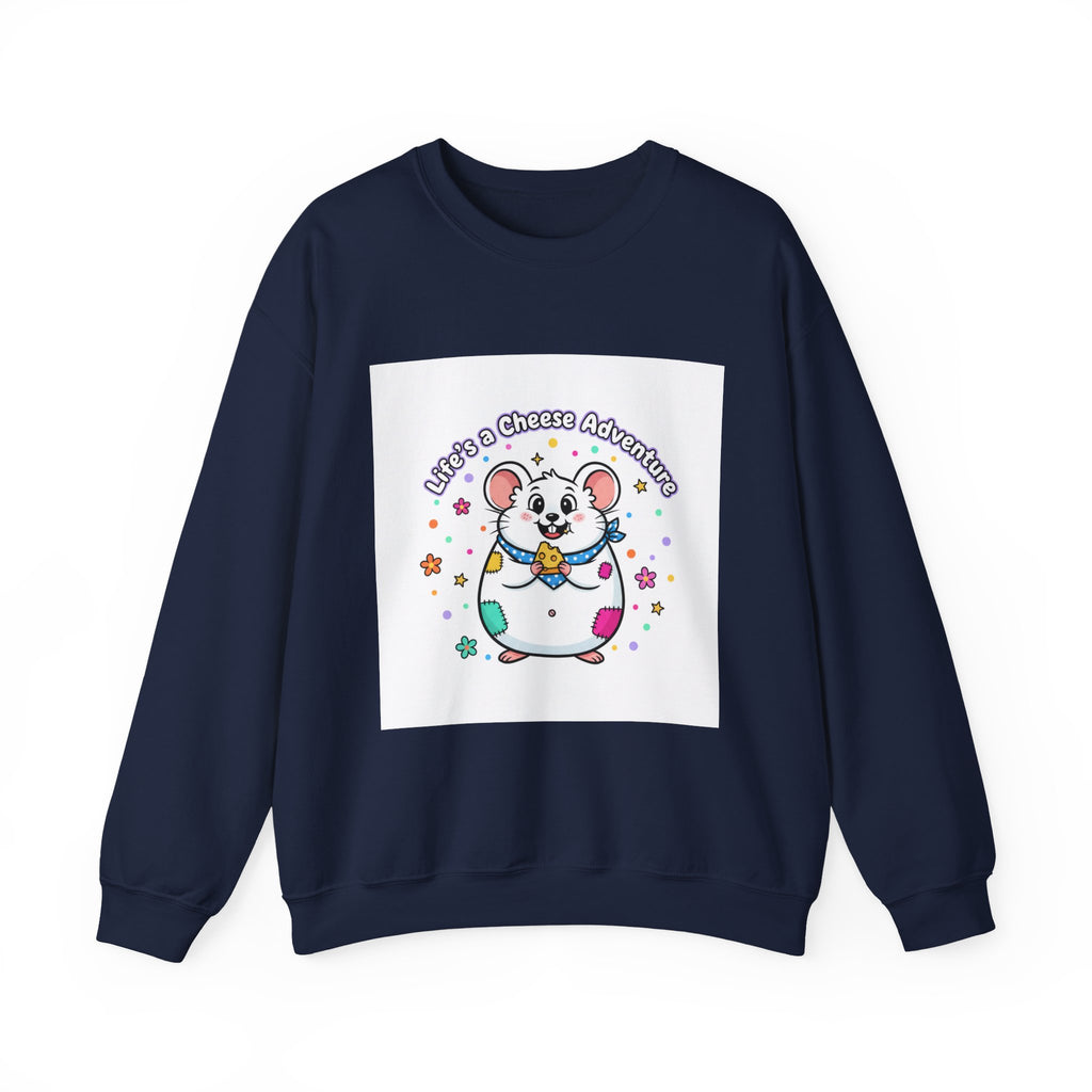 Mouse Cheese Adventure Sweatshirt | Rodent-Core, quirky animal pride
