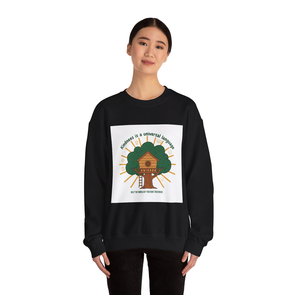 Kindness Treehouse Sweatshirt | eco humor, sustainable living
