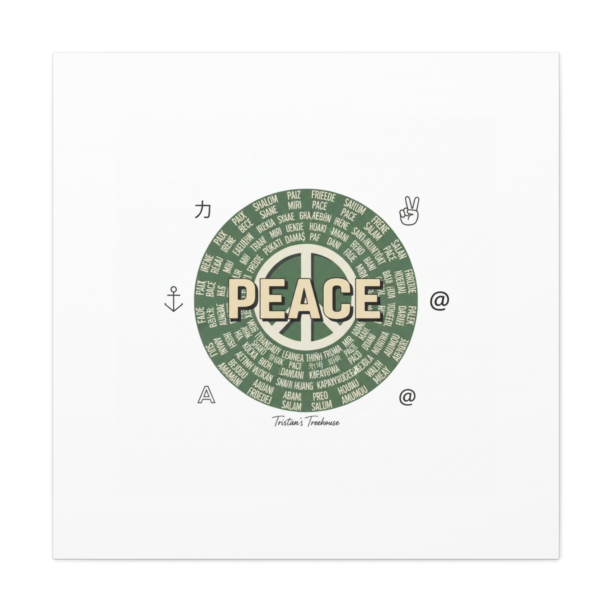 Peace doodle canvas | hand drawn sketch aesthetic, handwritten message