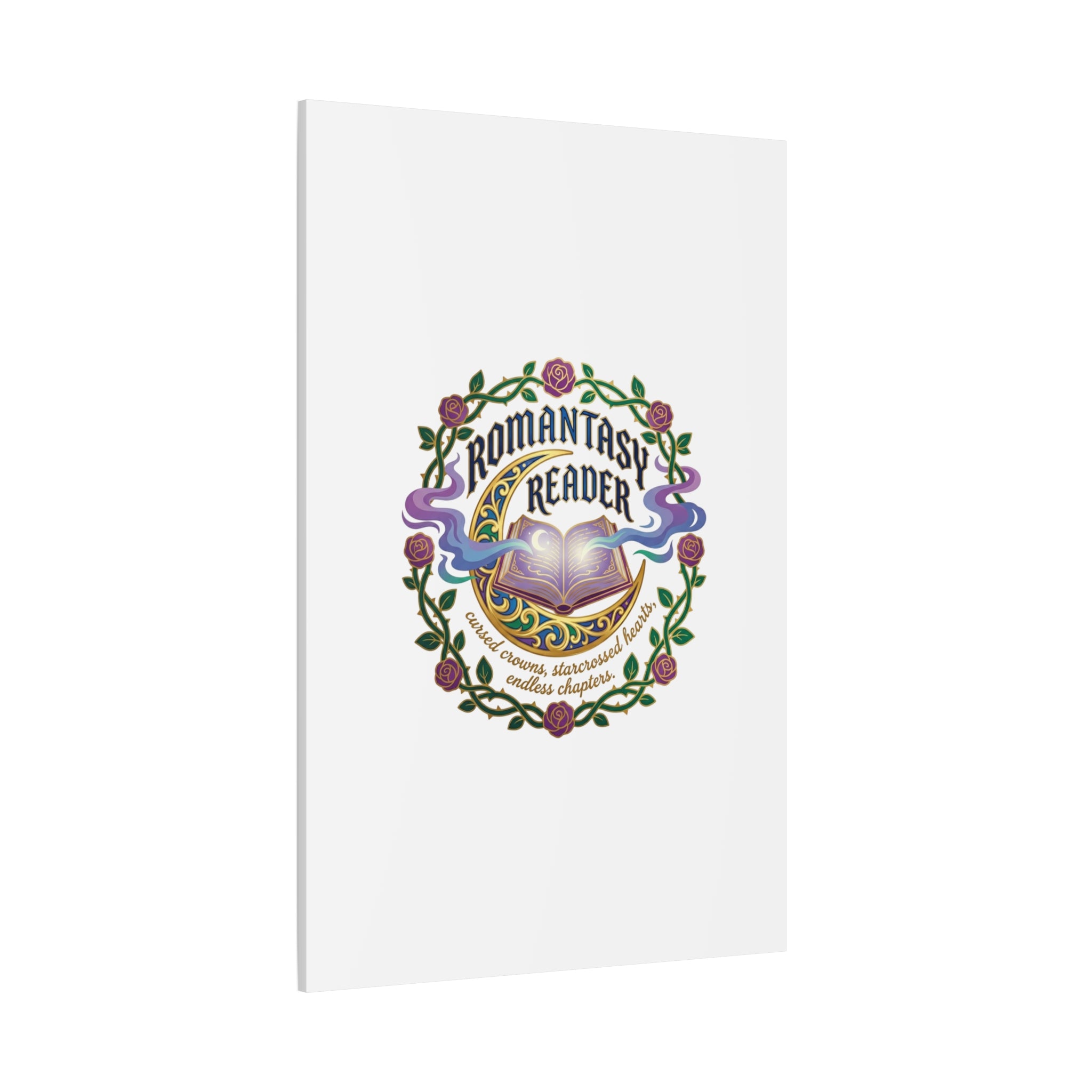 Romantasy Reader Canvas Print | enchanted bookish celestial gothic