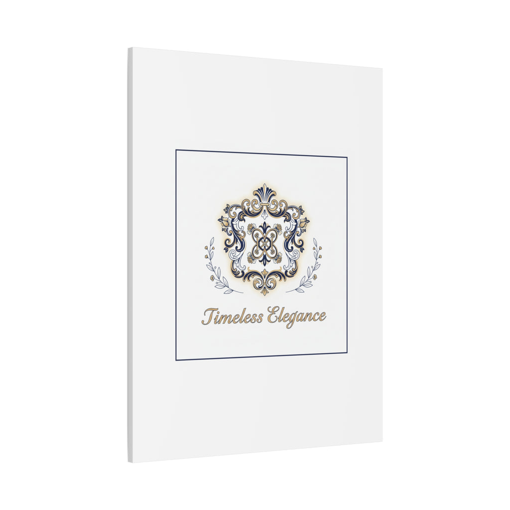 Ornate Brooch Emblem Canvas | Vintage Formalwear Accents, Baroque Print