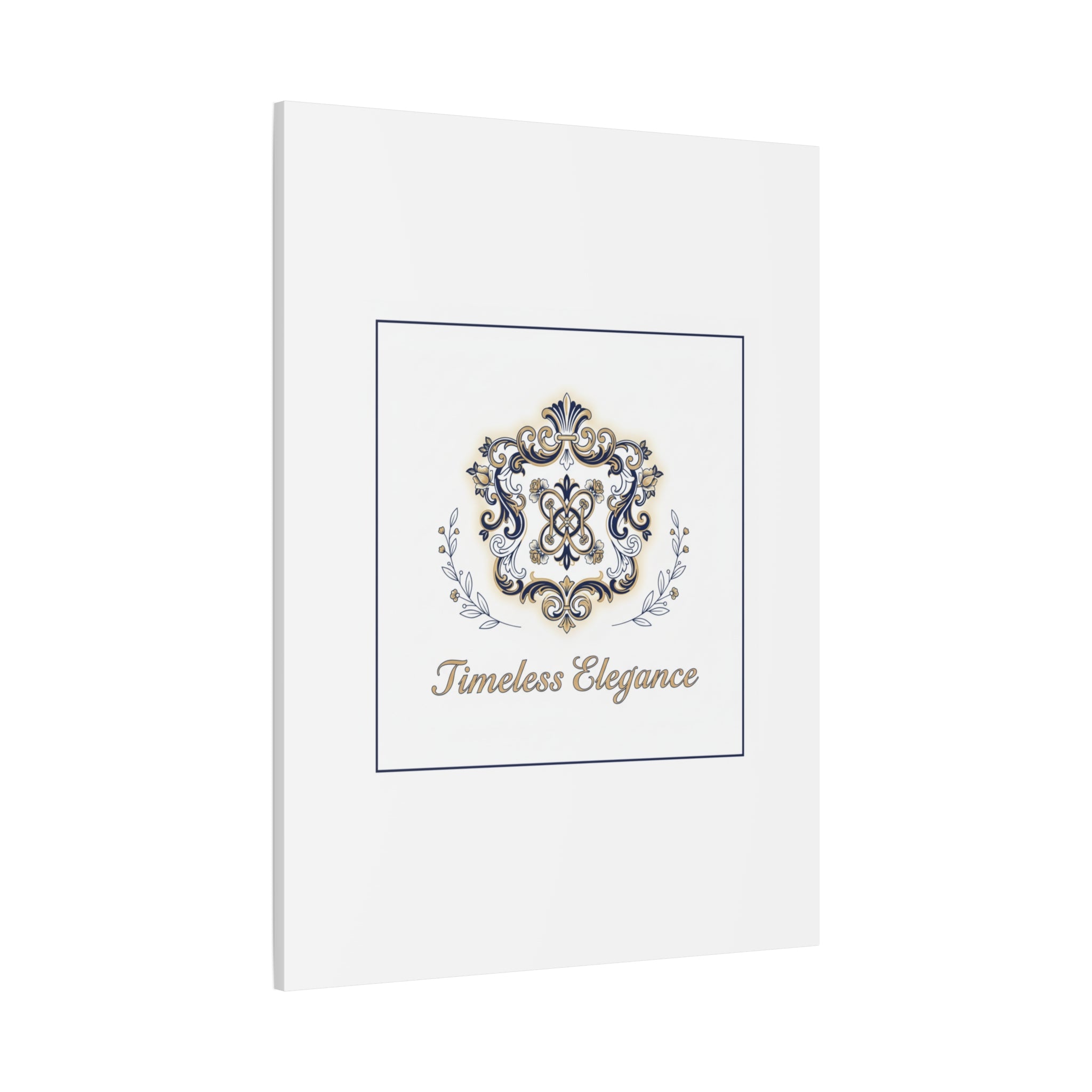 Ornate Brooch Emblem Canvas | Vintage Formalwear Accents, Baroque Print