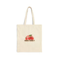 Retro Cherry Graphic Tote, fruit print canvas tote | kawaii cherry design