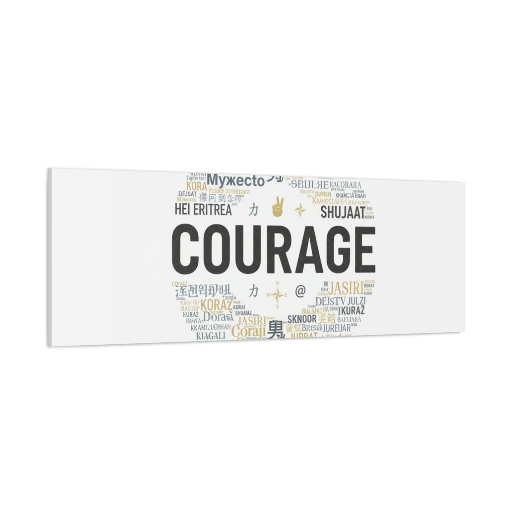 Courage Word Cloud Canvas | Fresh-Start Minimalism art print