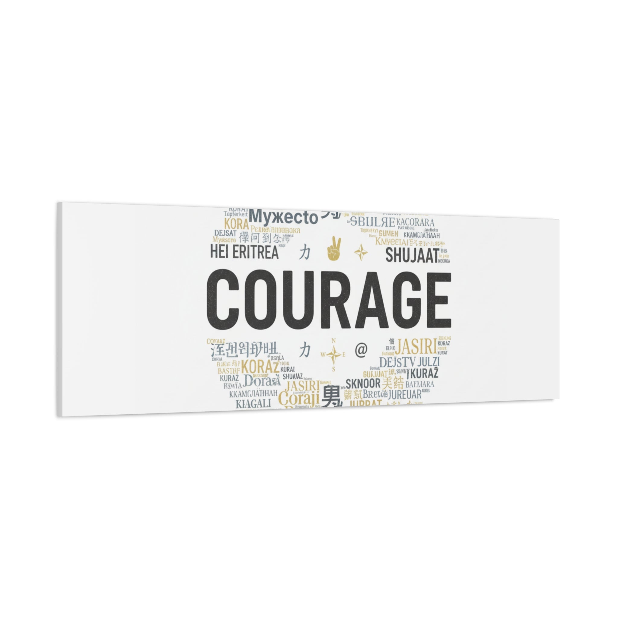 Courage Word Cloud Canvas | Fresh-Start Minimalism art print