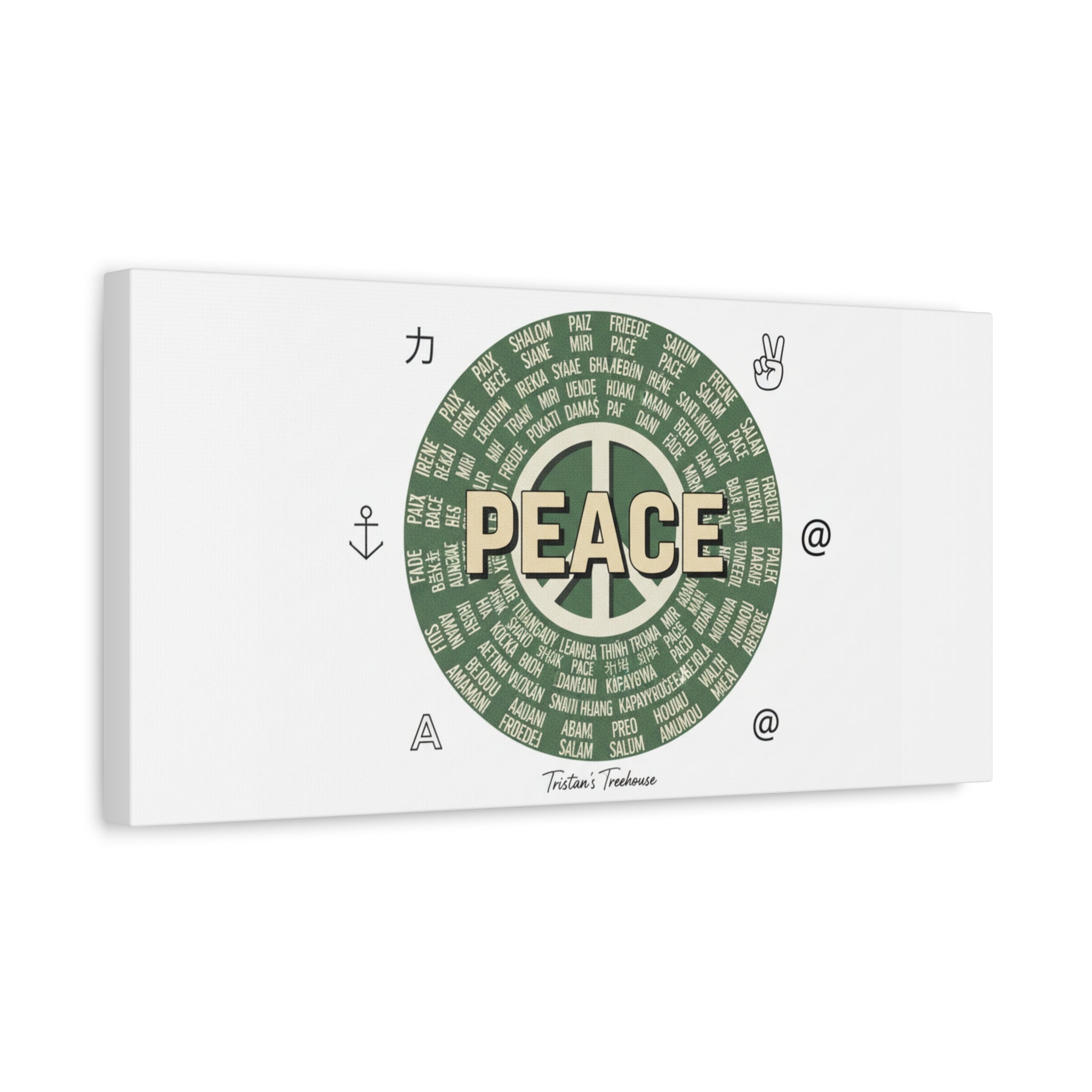 Peace doodle canvas | hand drawn sketch aesthetic, handwritten message