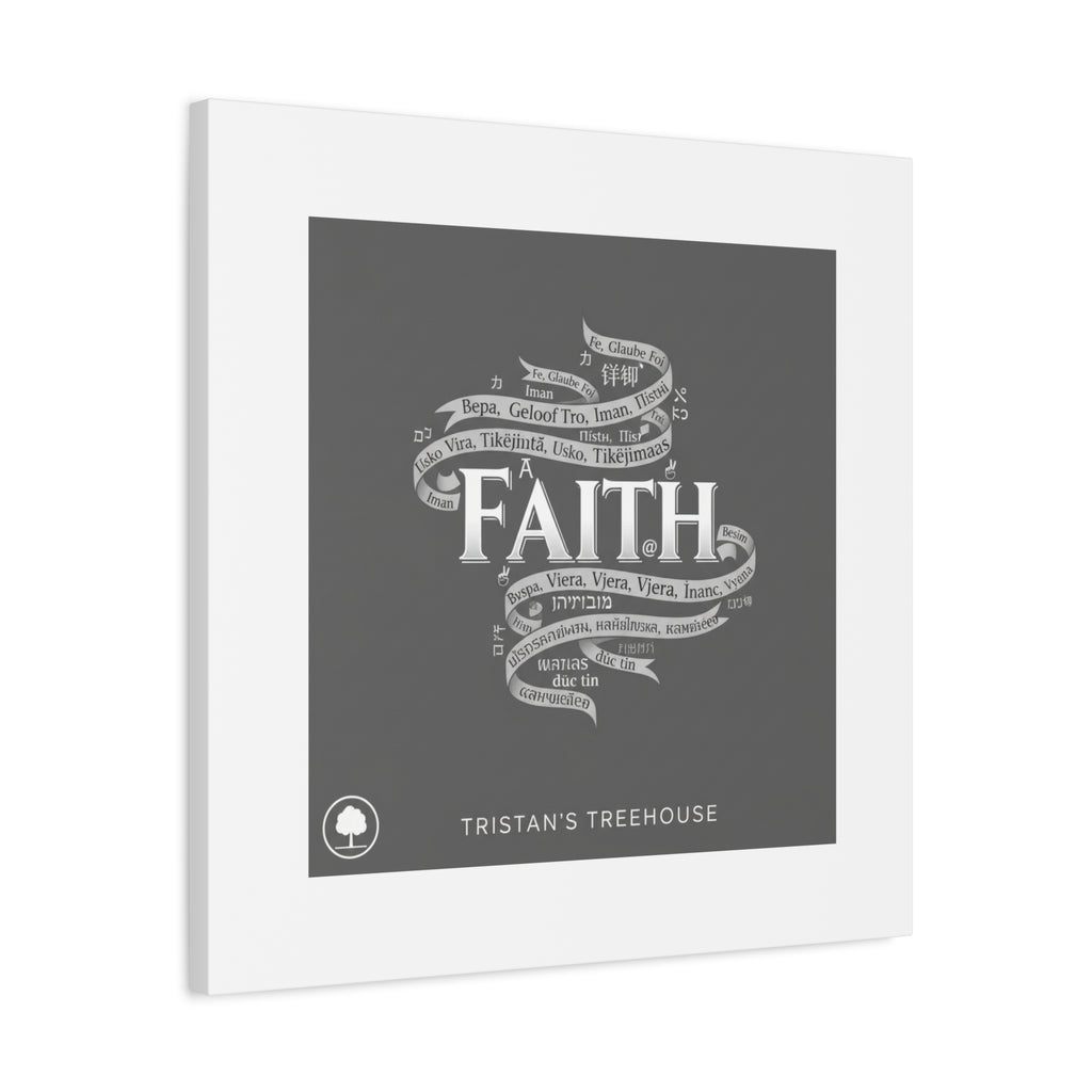 handwritten faith ribbon Canvas | sketch aesthetic, doodle design