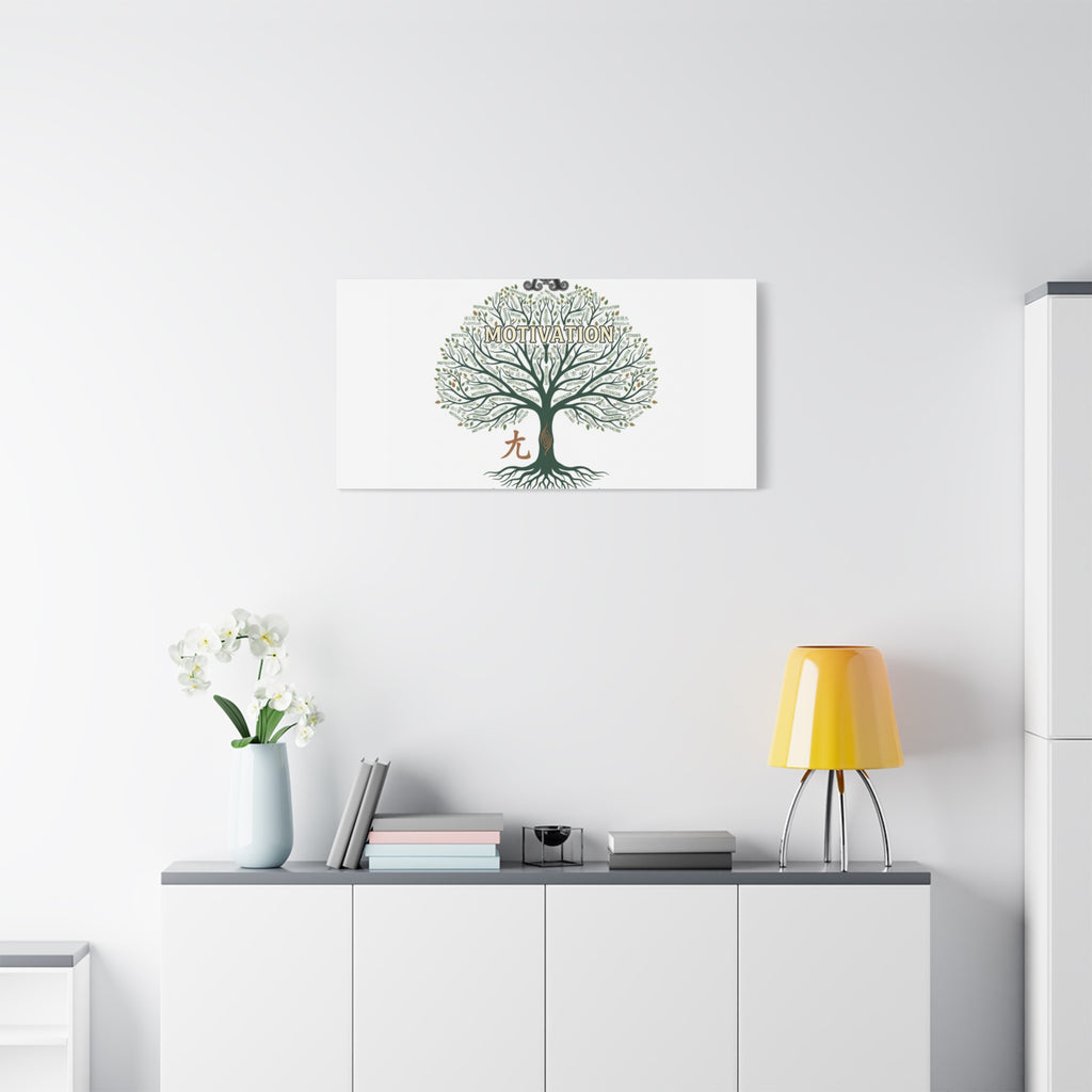 Handwritten Doodle Tree Canvas | Matte Stretched Wall Art