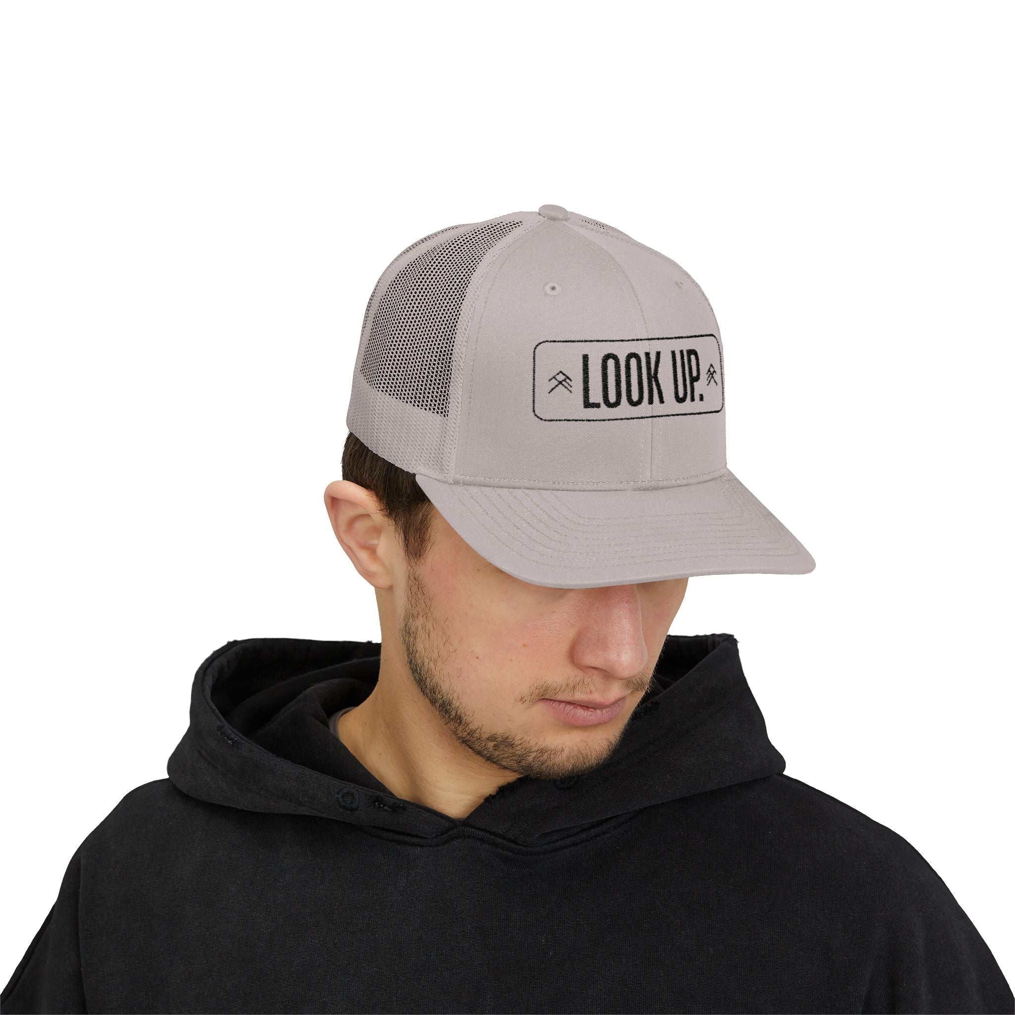 Look Up Trucker Cap — Embroidered Snapback Hat