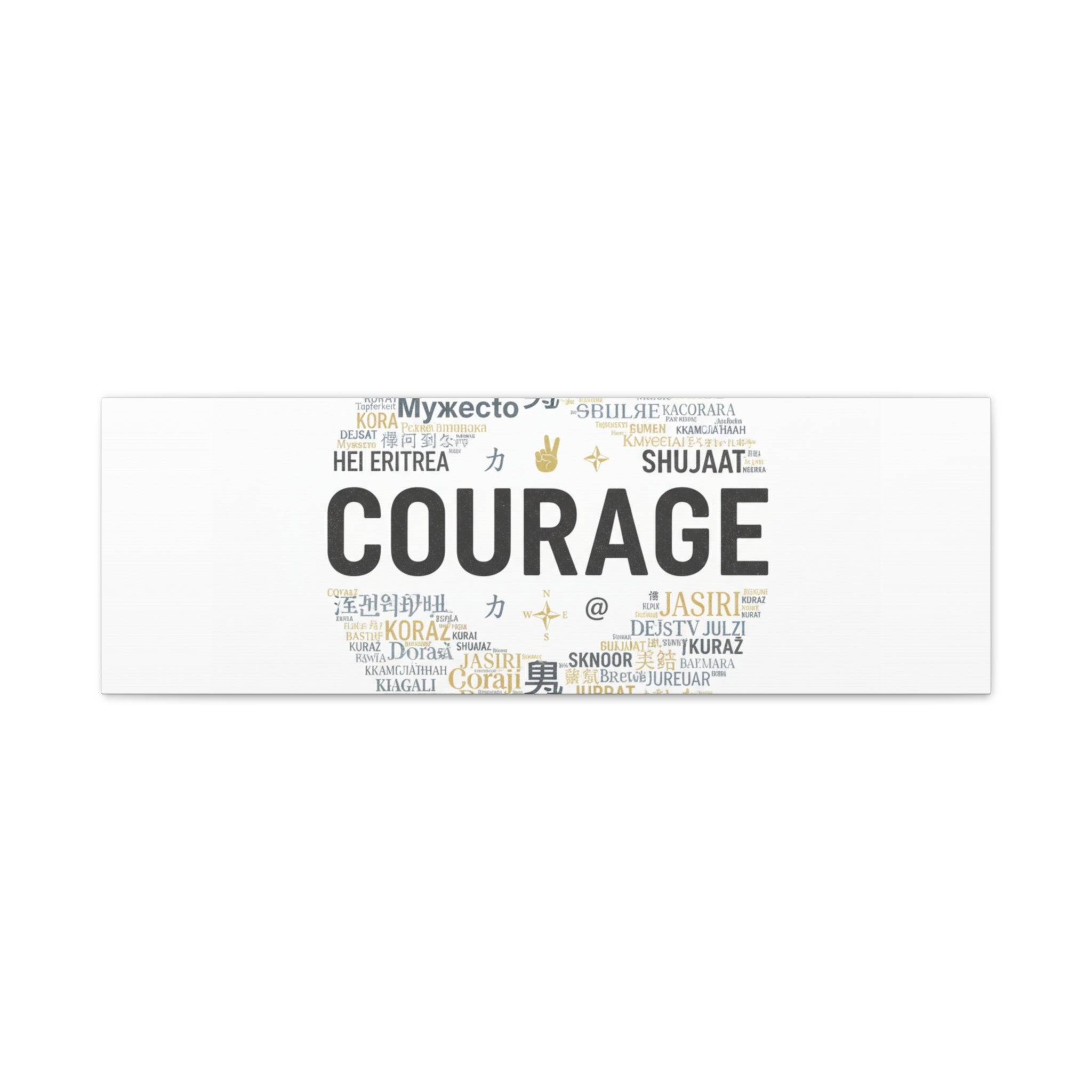 Courage Word Cloud Canvas | Fresh-Start Minimalism art print