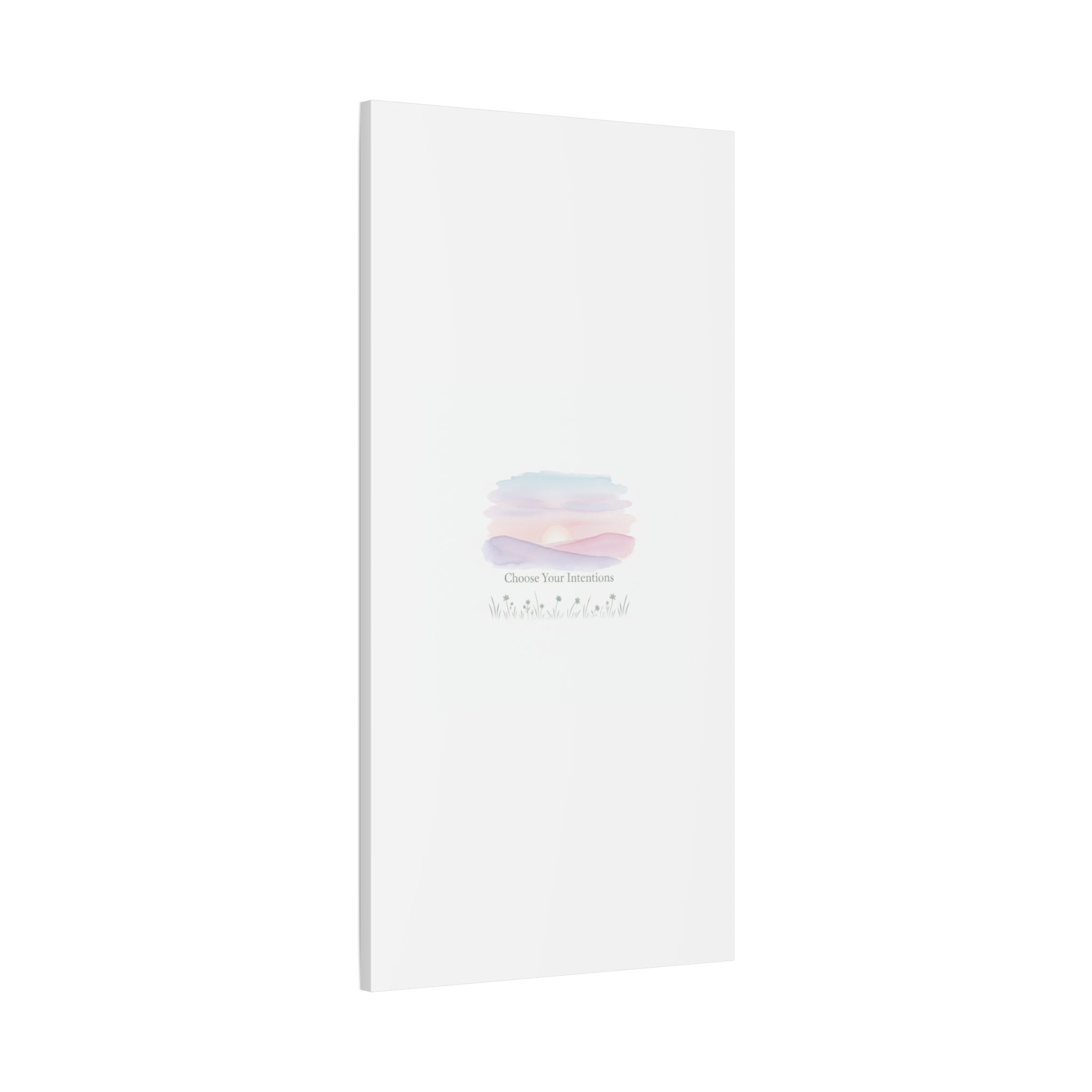 Choose Your Intentions Canvas, soft wellness poster, pastel gradient mindfulness art