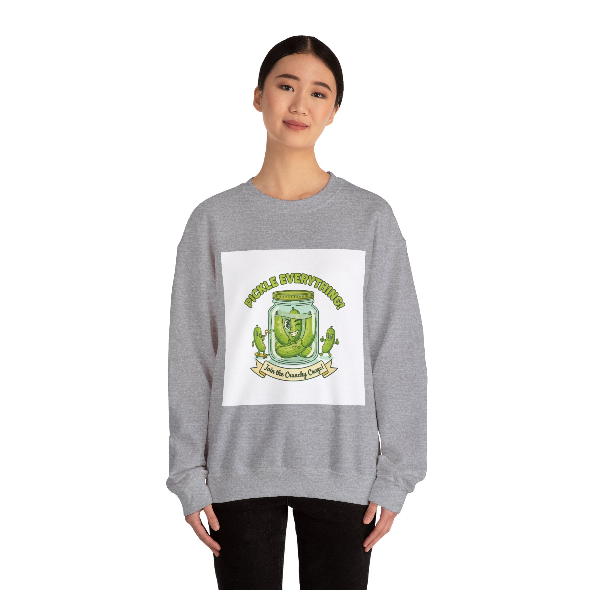 Pickle Everything jar crewneck | pickle lover sweatshirt, brine design