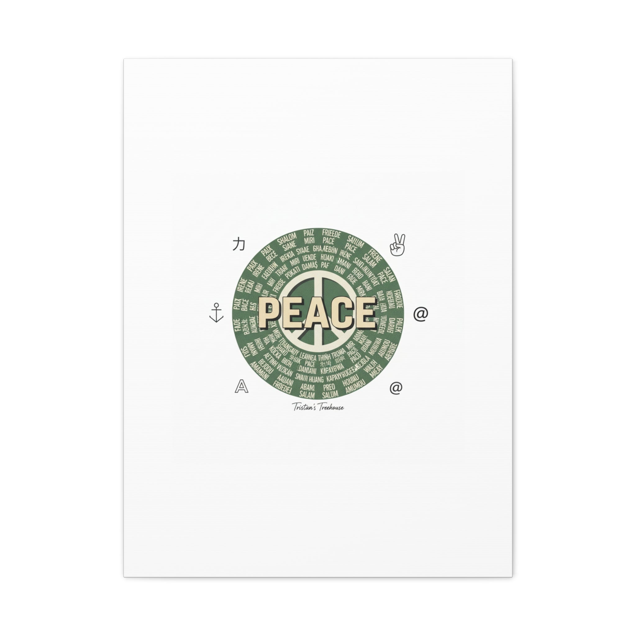 Peace doodle canvas | hand drawn sketch aesthetic, handwritten message