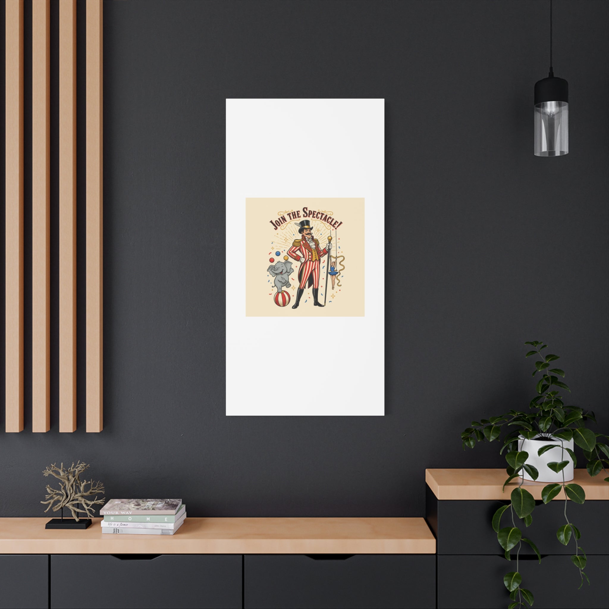 Join the Spectacle Circus Art Print | Matte Canvas, Stretched, Vintage Carnival Design