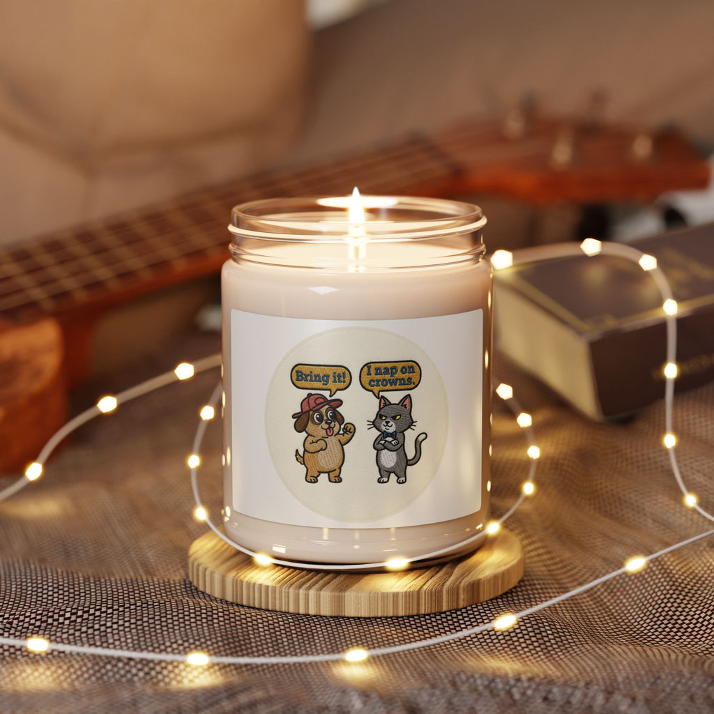 Funny Cat vs Dog Candle | Scented Soy Candle, Pet Rivalry Humor