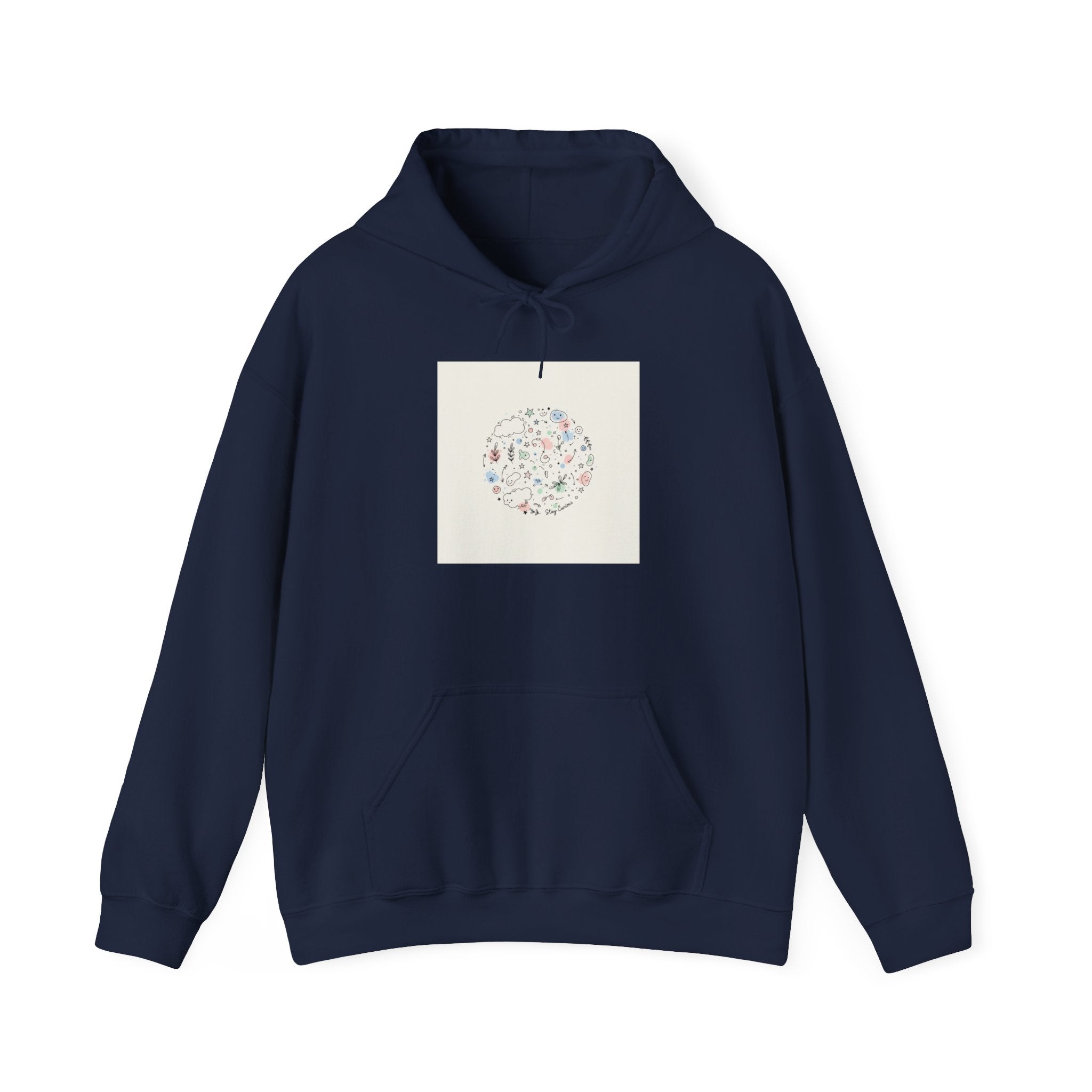 Minimal Hand-Drawn Doodle Circle Hoodie | Sketch Art, Line Drawing