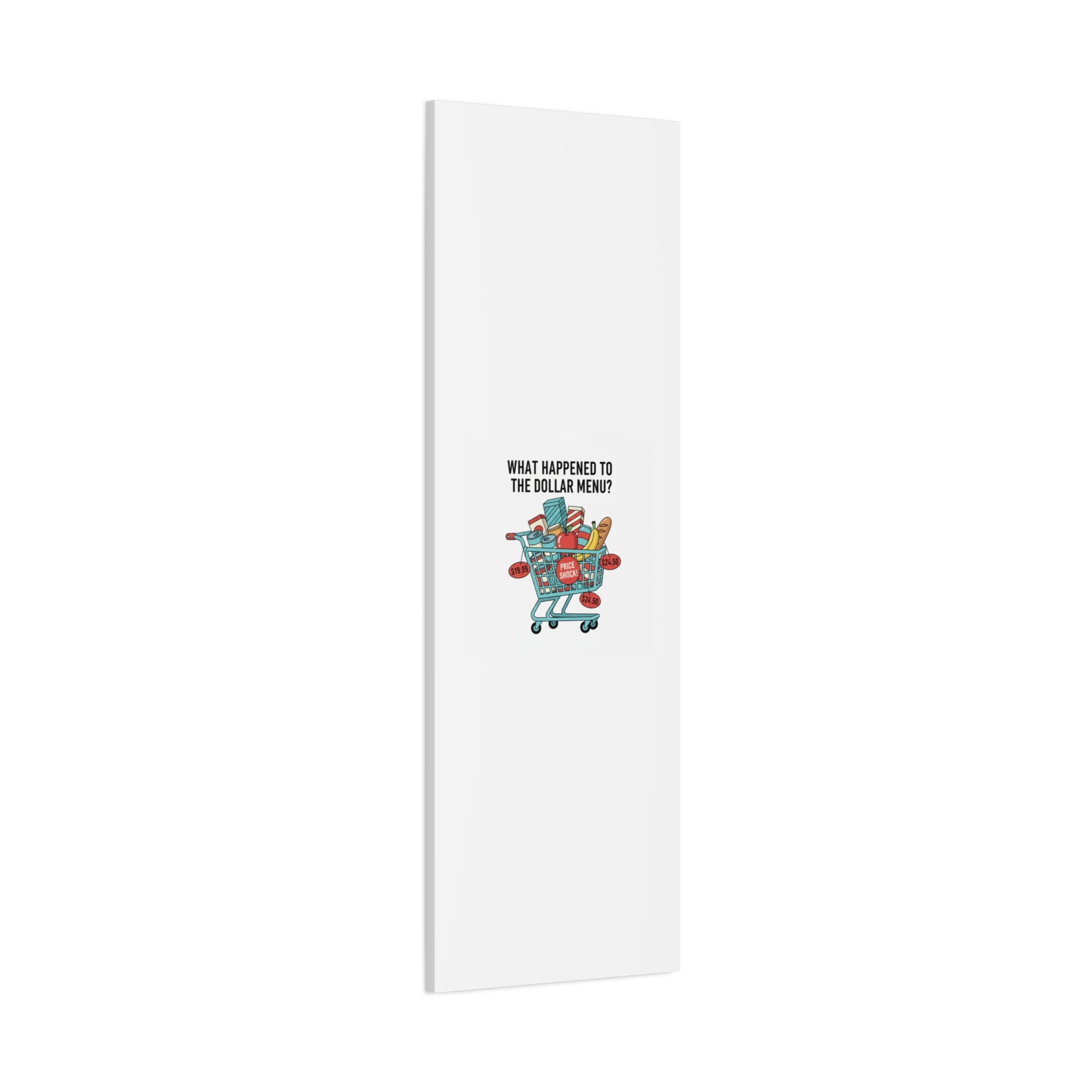 What Happened to the Dollar Menu? Canvas | Grocery Prices Meme, Price Shock Wall Art