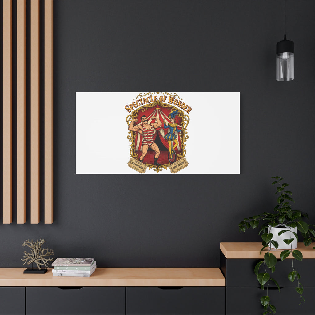 Spectacle of Wonder Circus Art Print, Canvas | Vintage Carnival Design