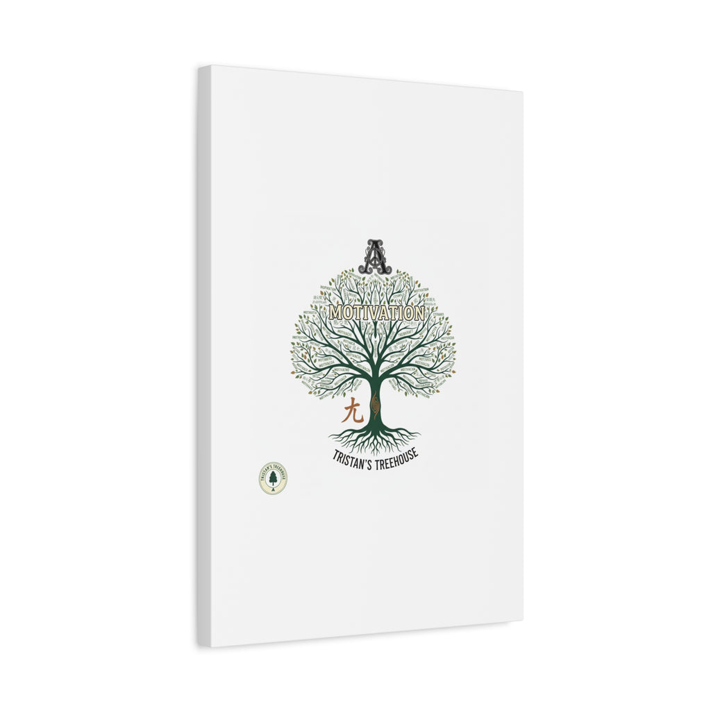Handwritten Doodle Tree Canvas | Matte Stretched Wall Art