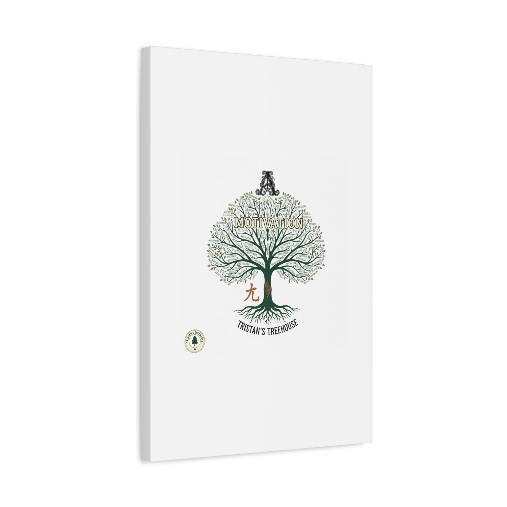 Handwritten Doodle Tree Canvas | Matte Stretched Wall Art