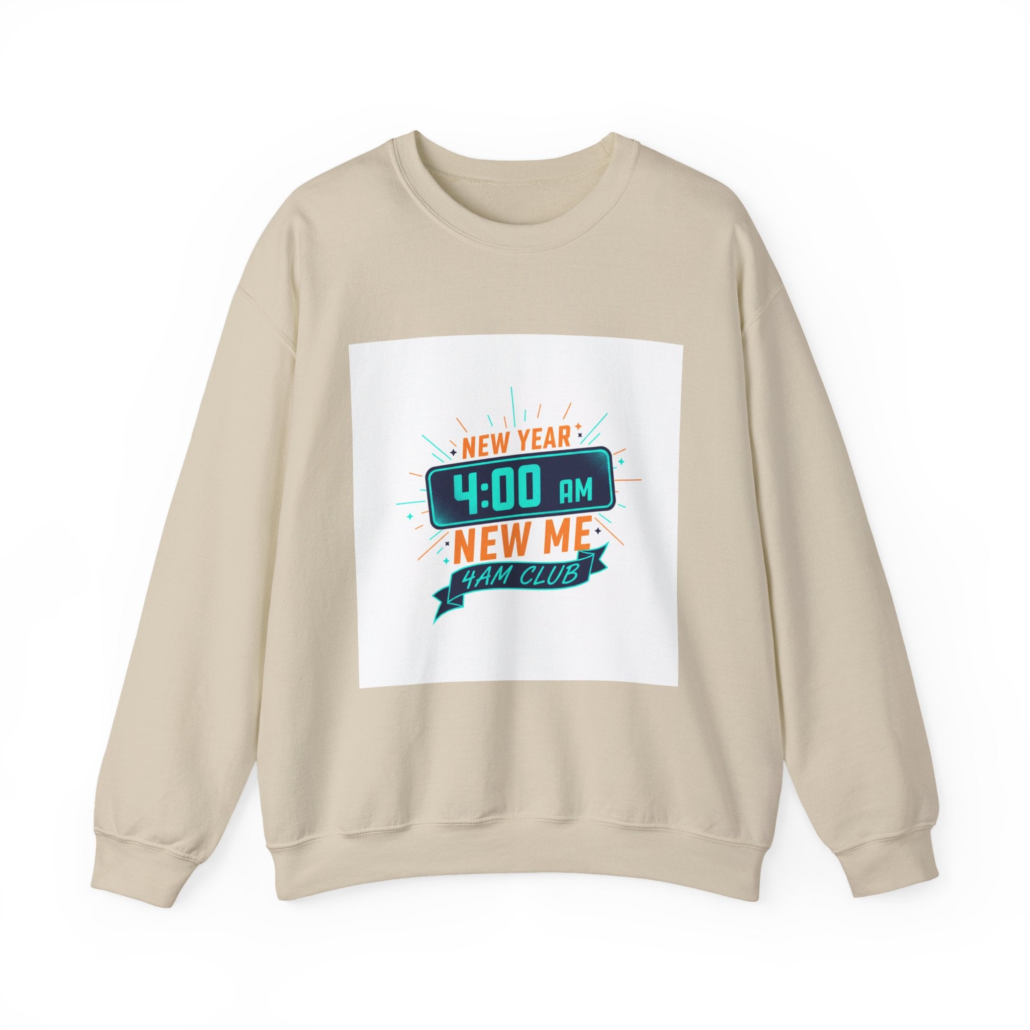 New Year 4:00 AM New Me Crewneck Sweatshirt | Holiday Apparel, Festive Sweater Look