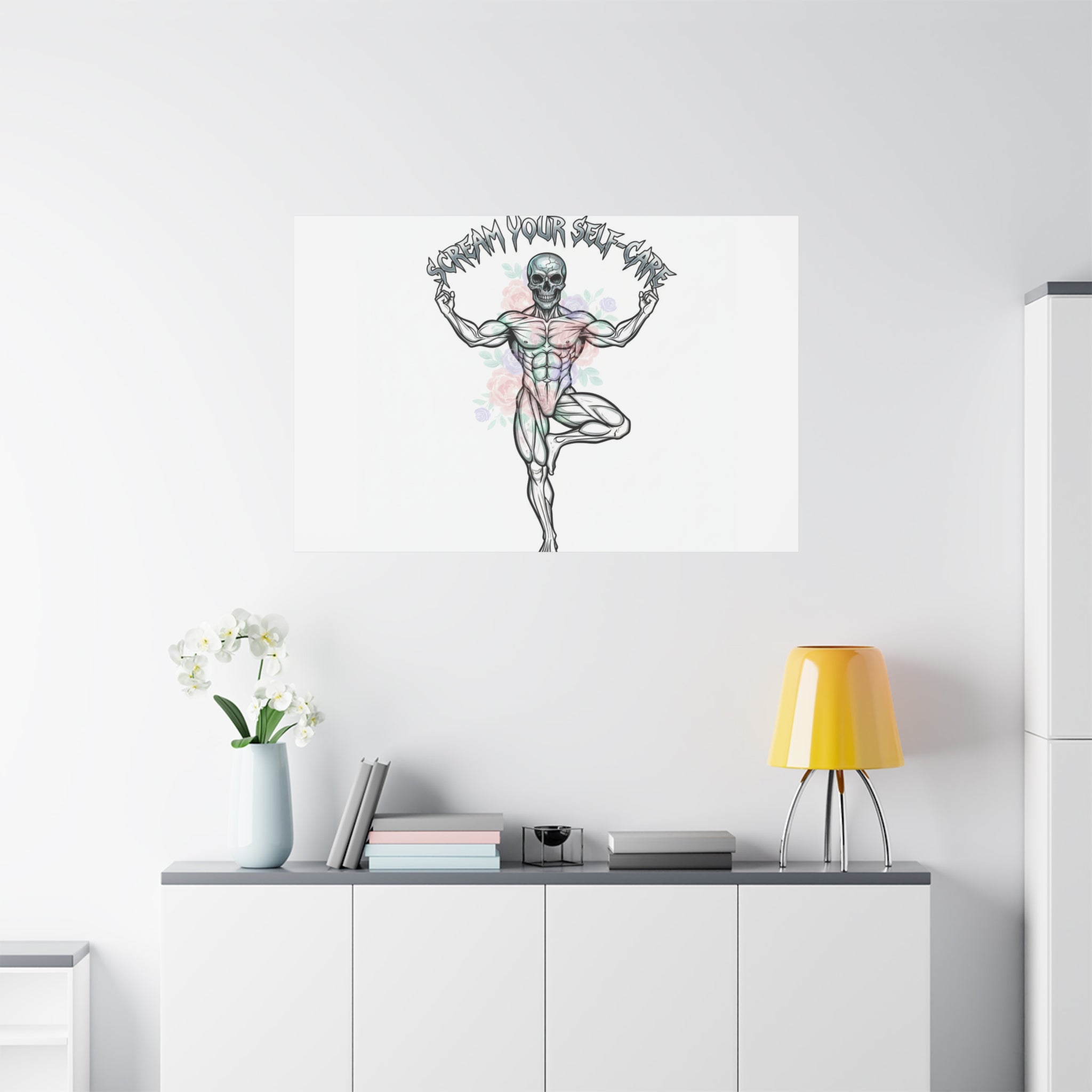 Scream Your Self-Care Canvas | Heavy Metal Wellness, Gothic Wellness Quote