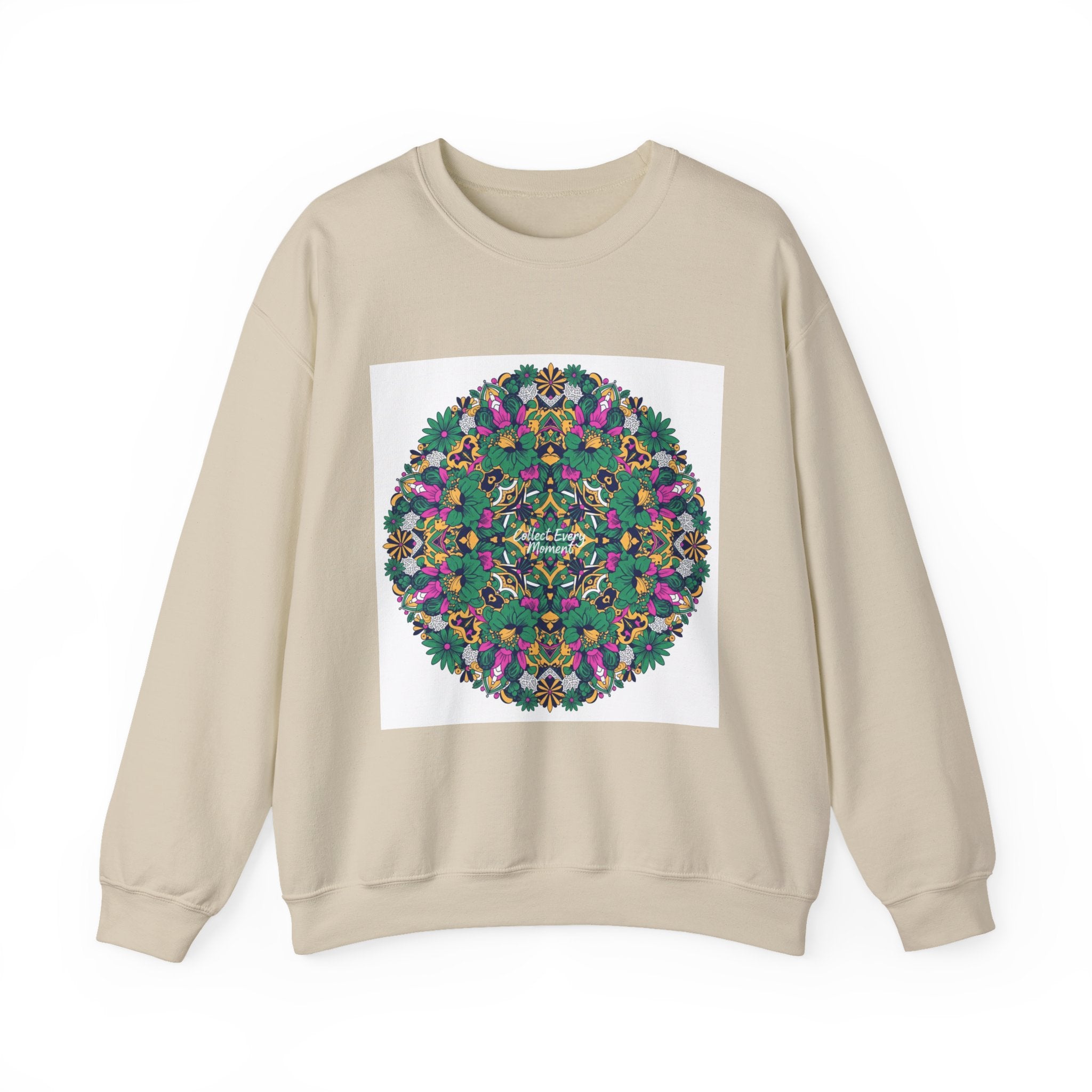 Psychedelic Botanical Mandala Crewneck | Festival Art Sweatshirt