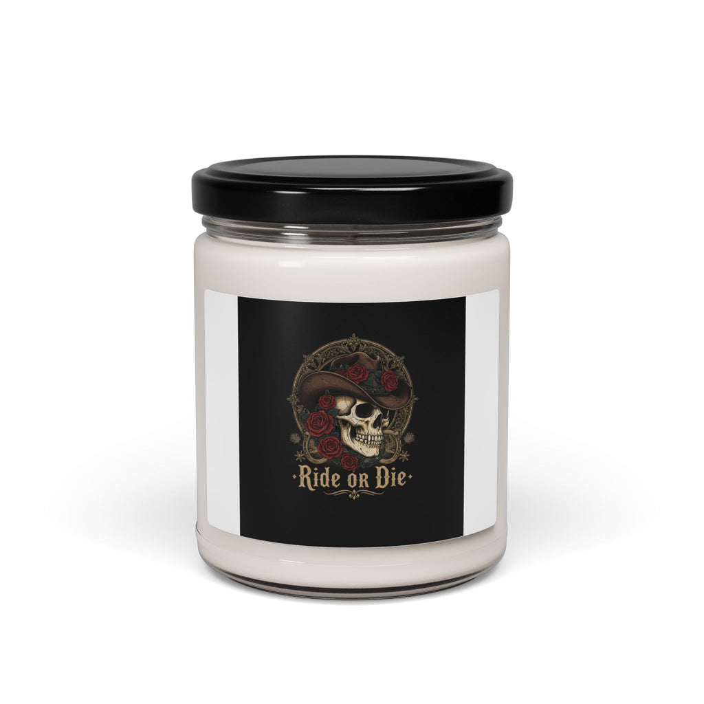 Ride or Die Skull Candle | Western-Gothic, gothic Americana soy candle