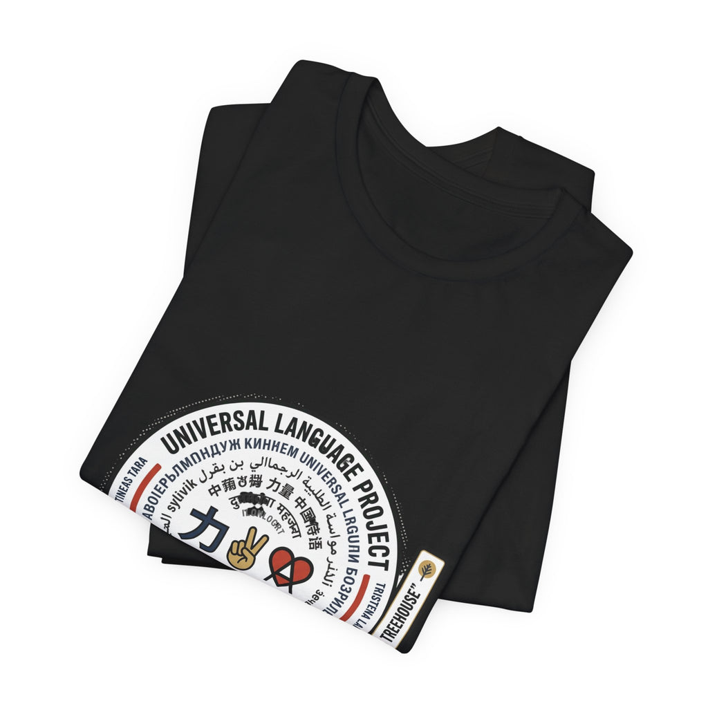 Universal Language Active Tee — "Love/Joy/Peace/Courage/Unity/Kindness/Motivation/Gratitude/Faith" Multi-Script Performance Shirt