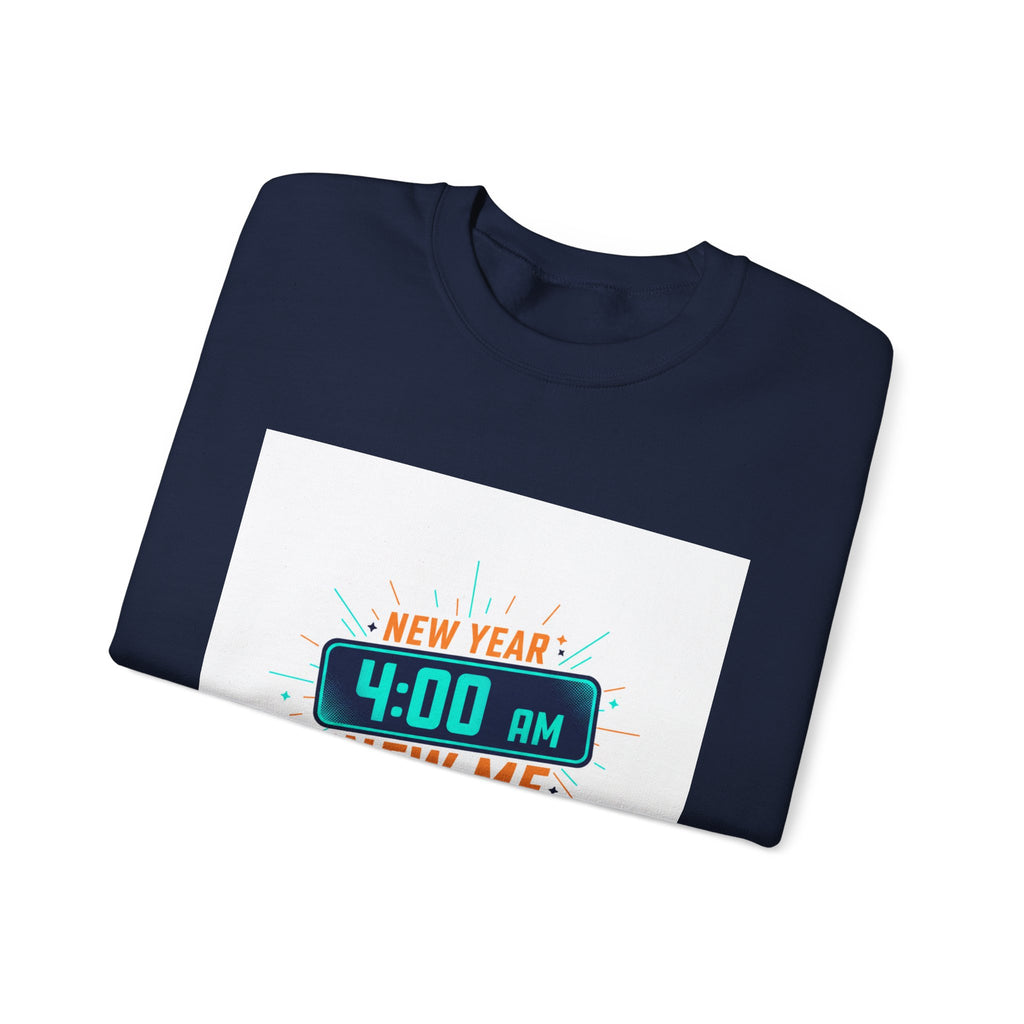 New Year 4:00 AM New Me Crewneck Sweatshirt | Holiday Apparel, Festive Sweater Look